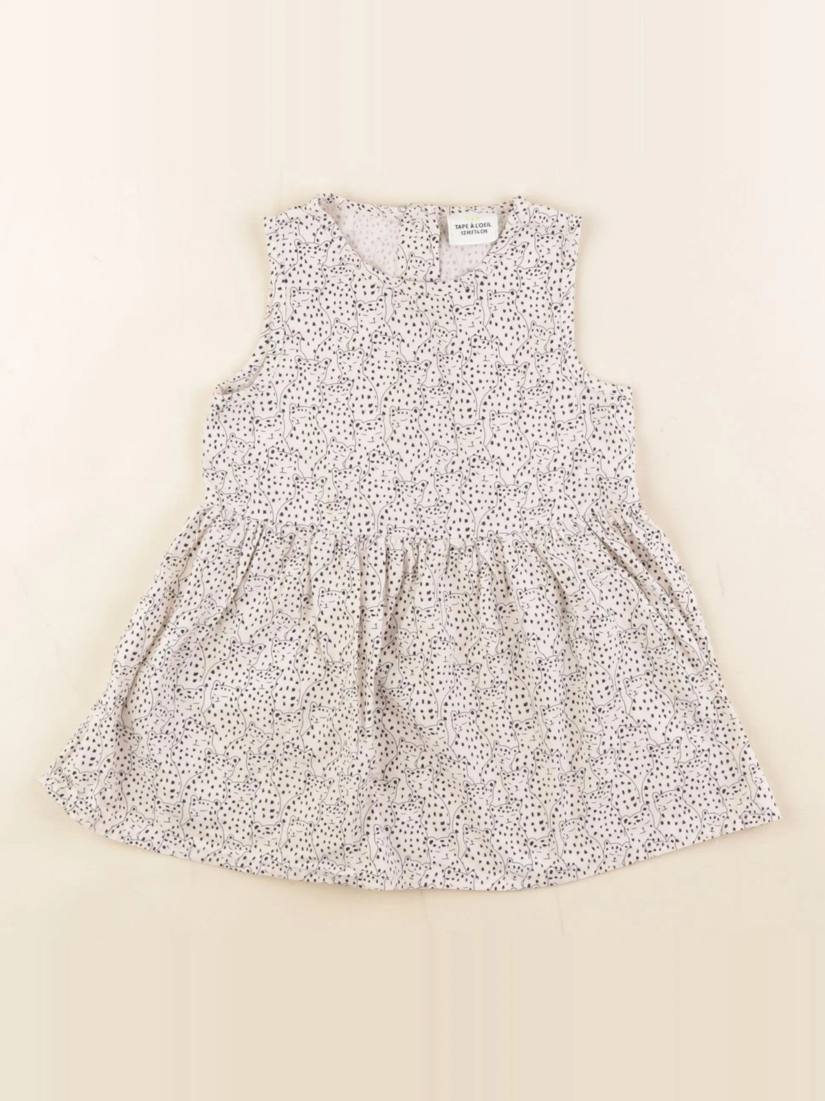 Tape à l'oeil - robe beige - 12 mois