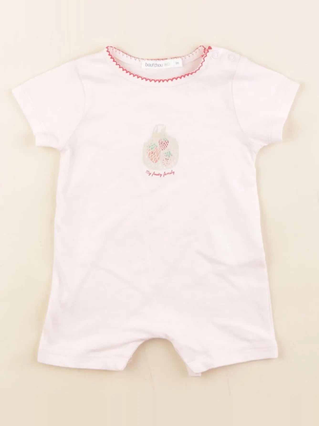 Boutchou - pyjama coton rose - 1 mois