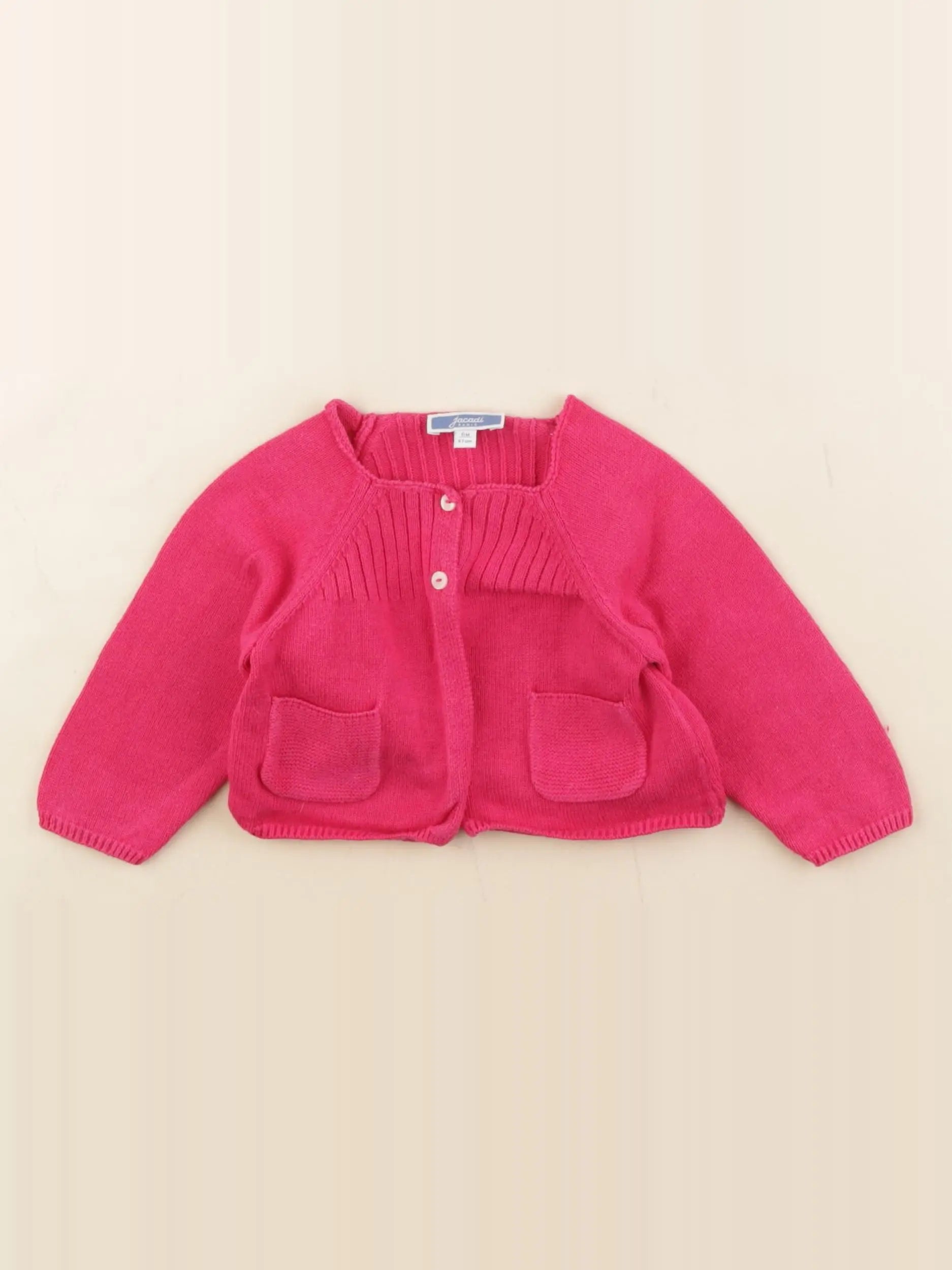Jacadi - gilet rose - 6 mois