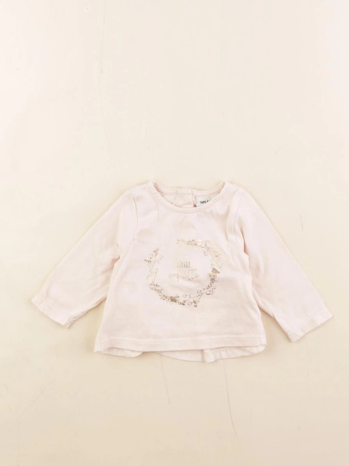 Tape à l'oeil - tee-shirt rose, or - 3 mois