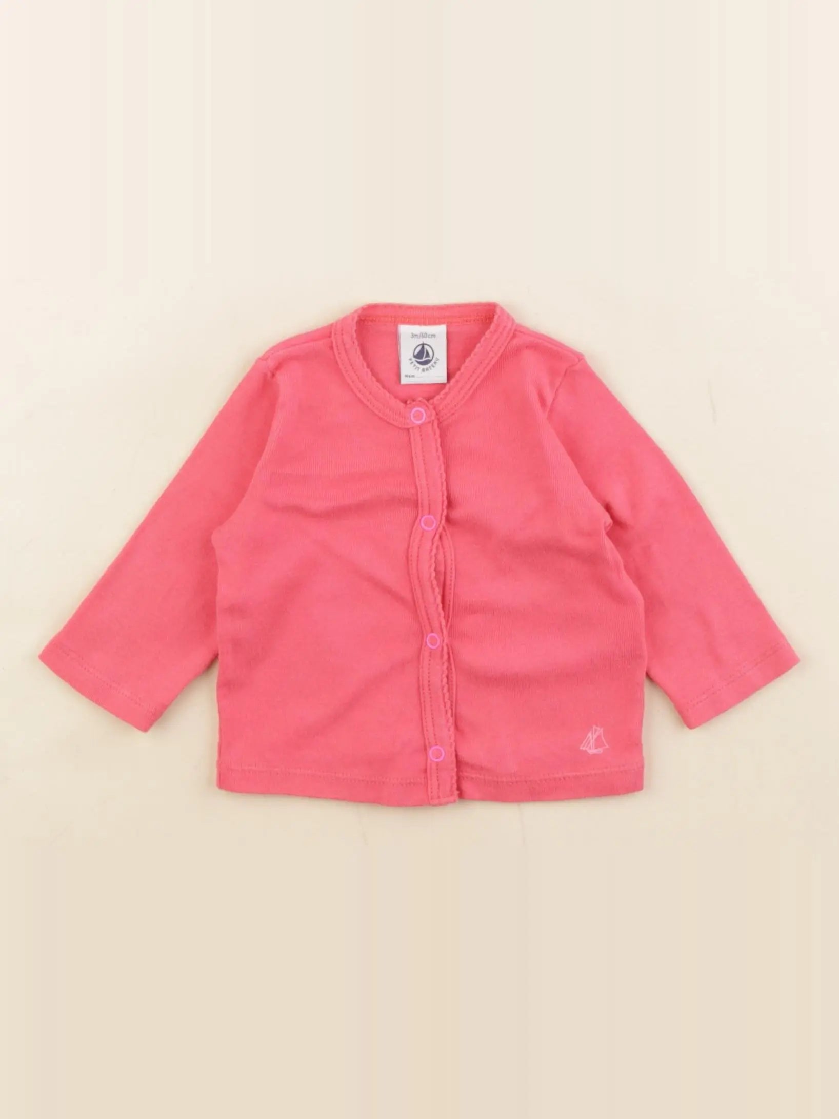 Petit Bateau - tee-shirt rose - 3 mois