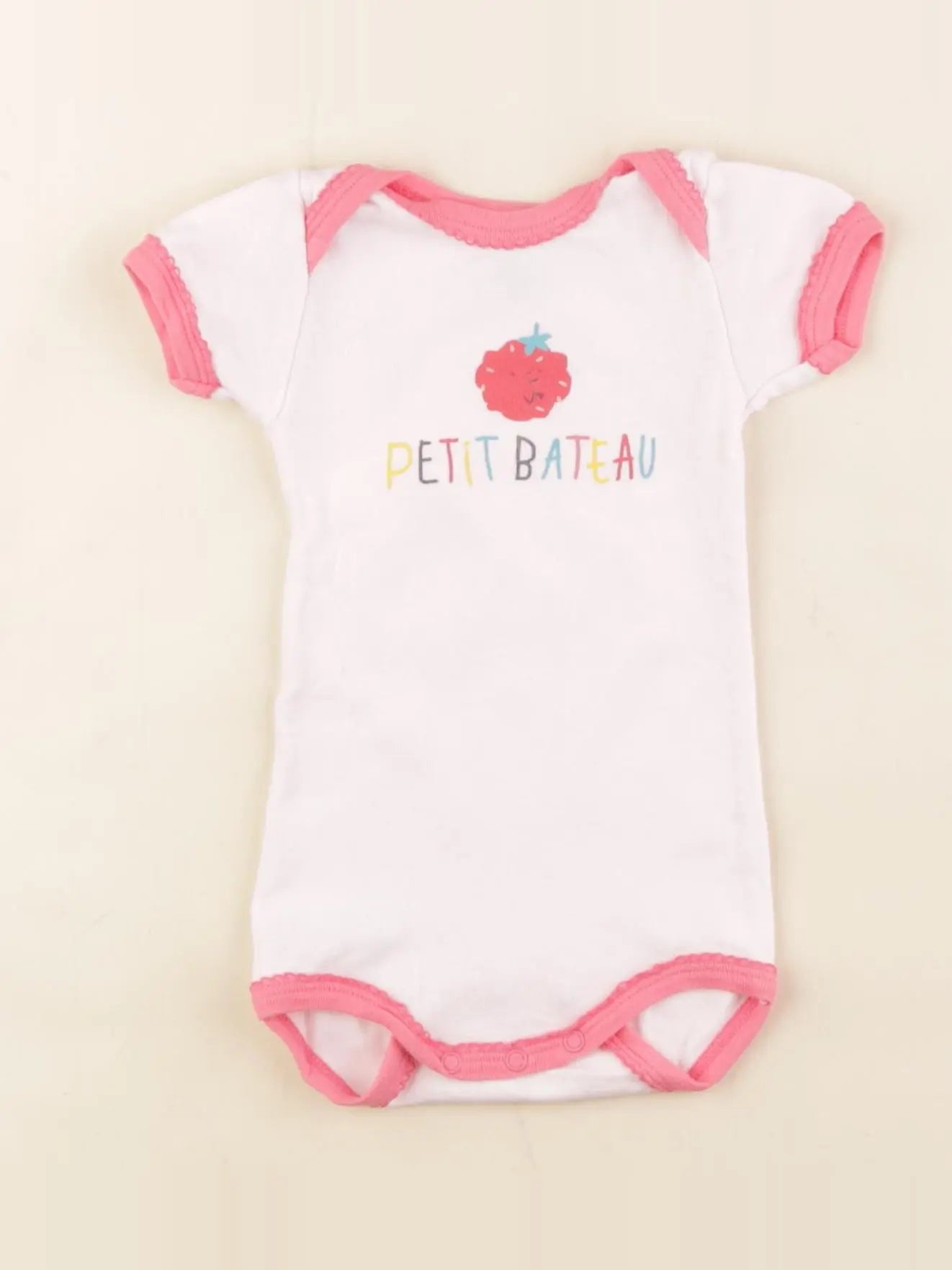 Petit Bateau - body rose - 3 mois
