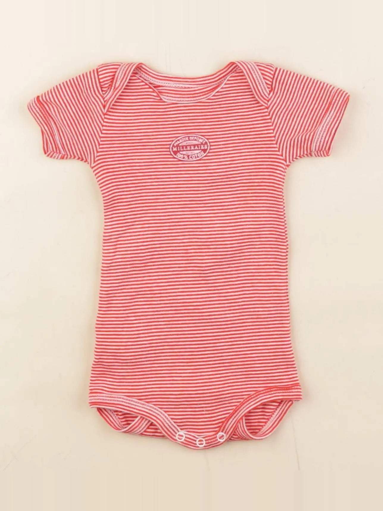 Petit Bateau - body rouge - 3 mois
