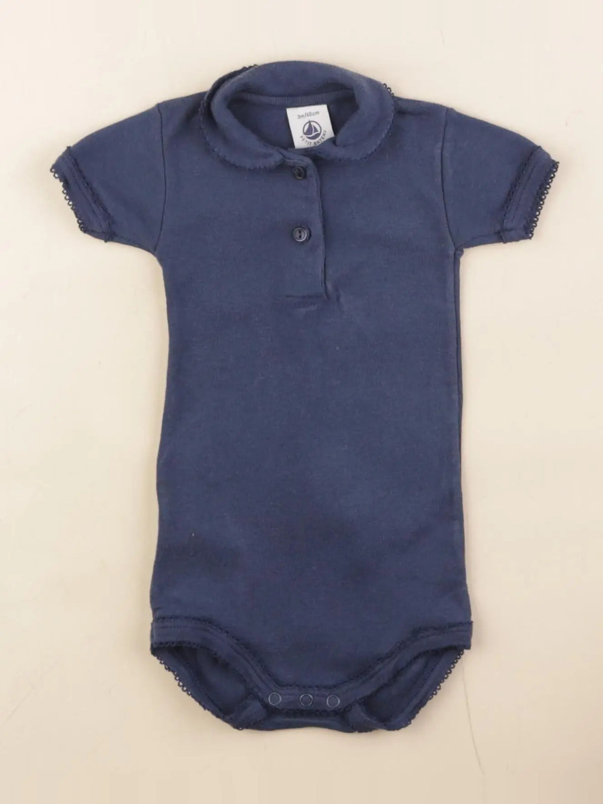 Petit Bateau - body bleu - 3 mois
