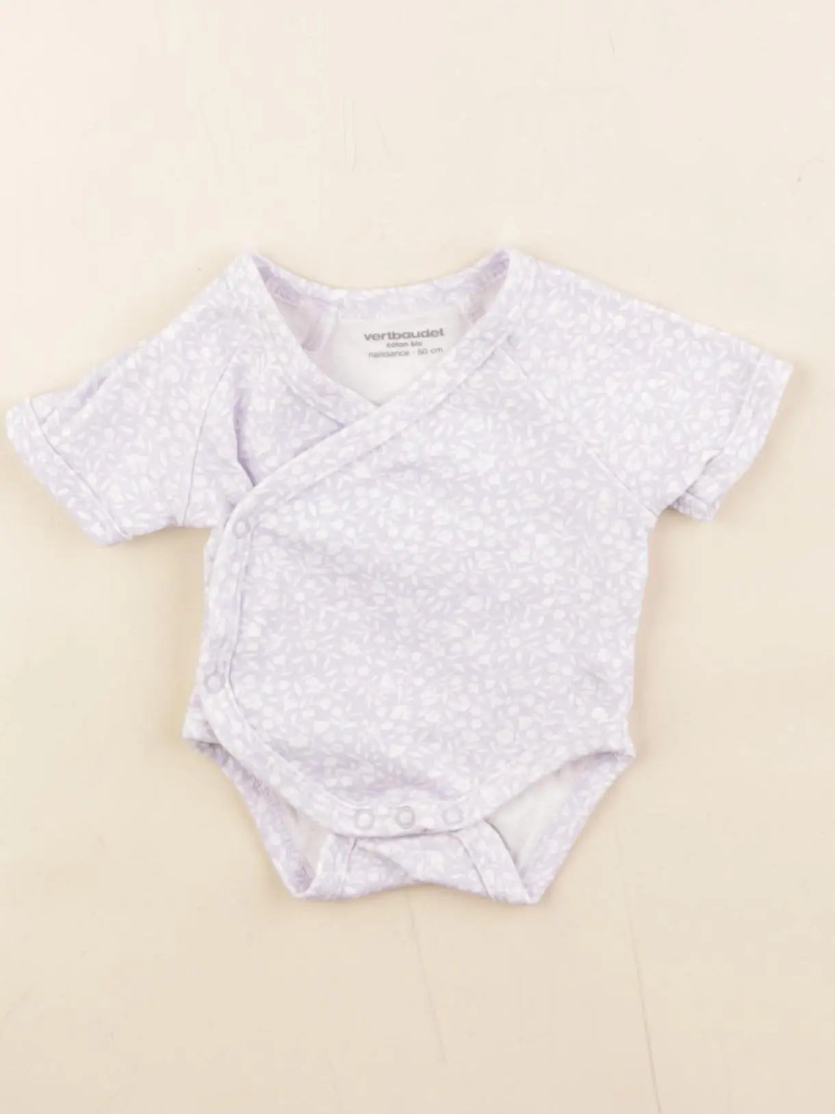 Vertbaudet - body violet - 0 mois