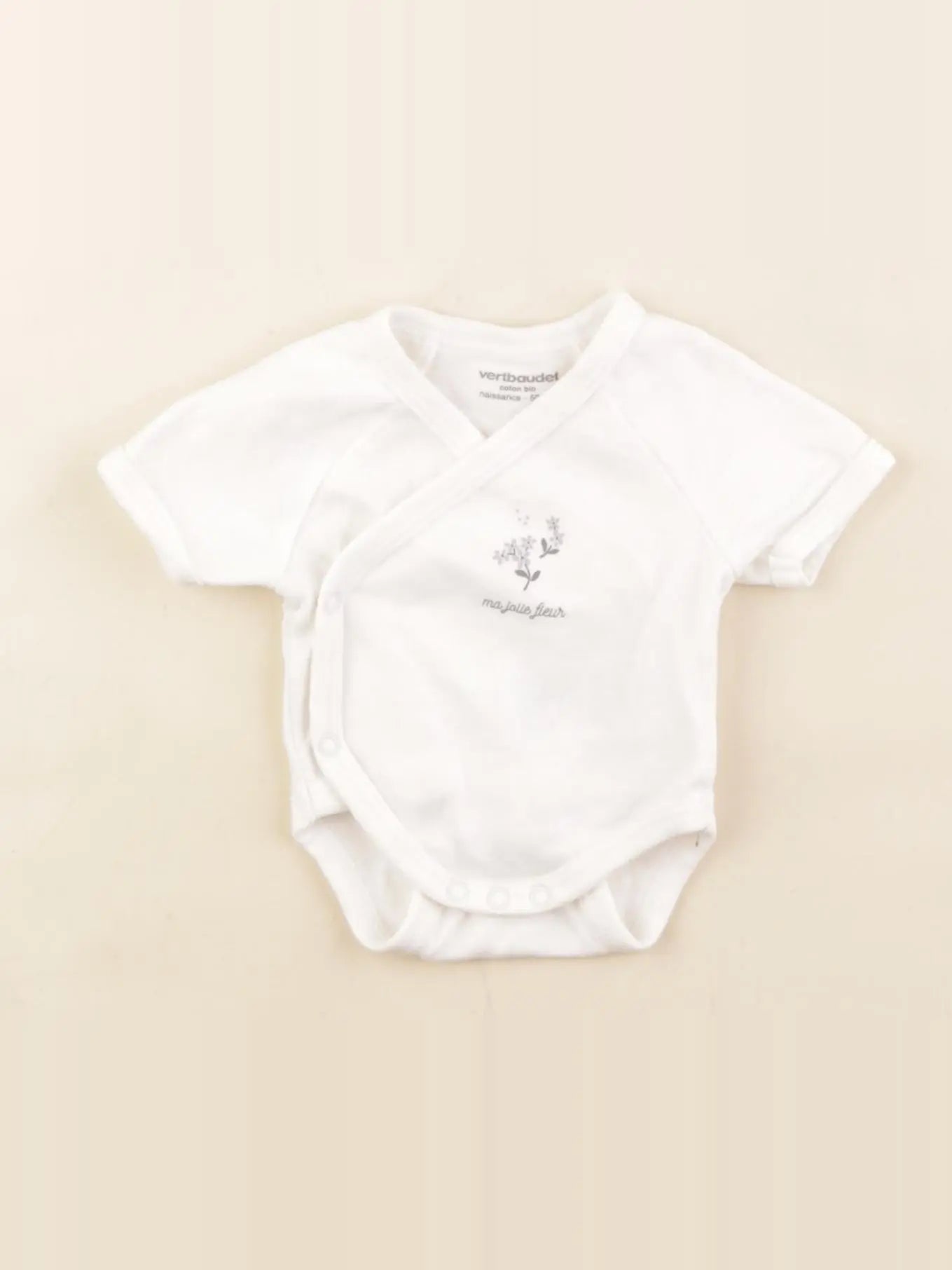 Vertbaudet - body blanc - 0 mois