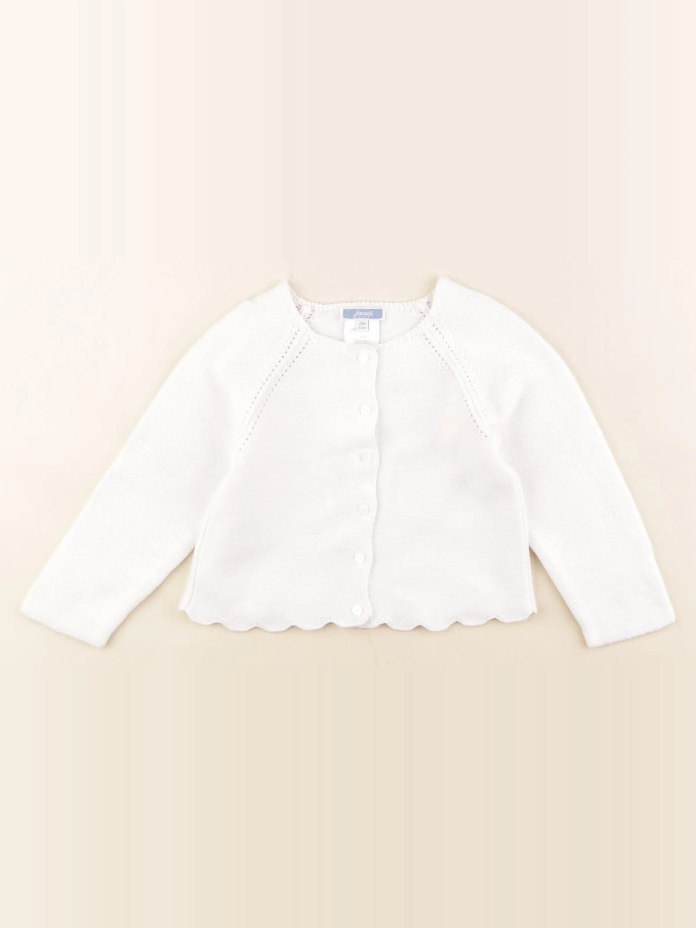 Jacadi - gilet blanc - 24 mois