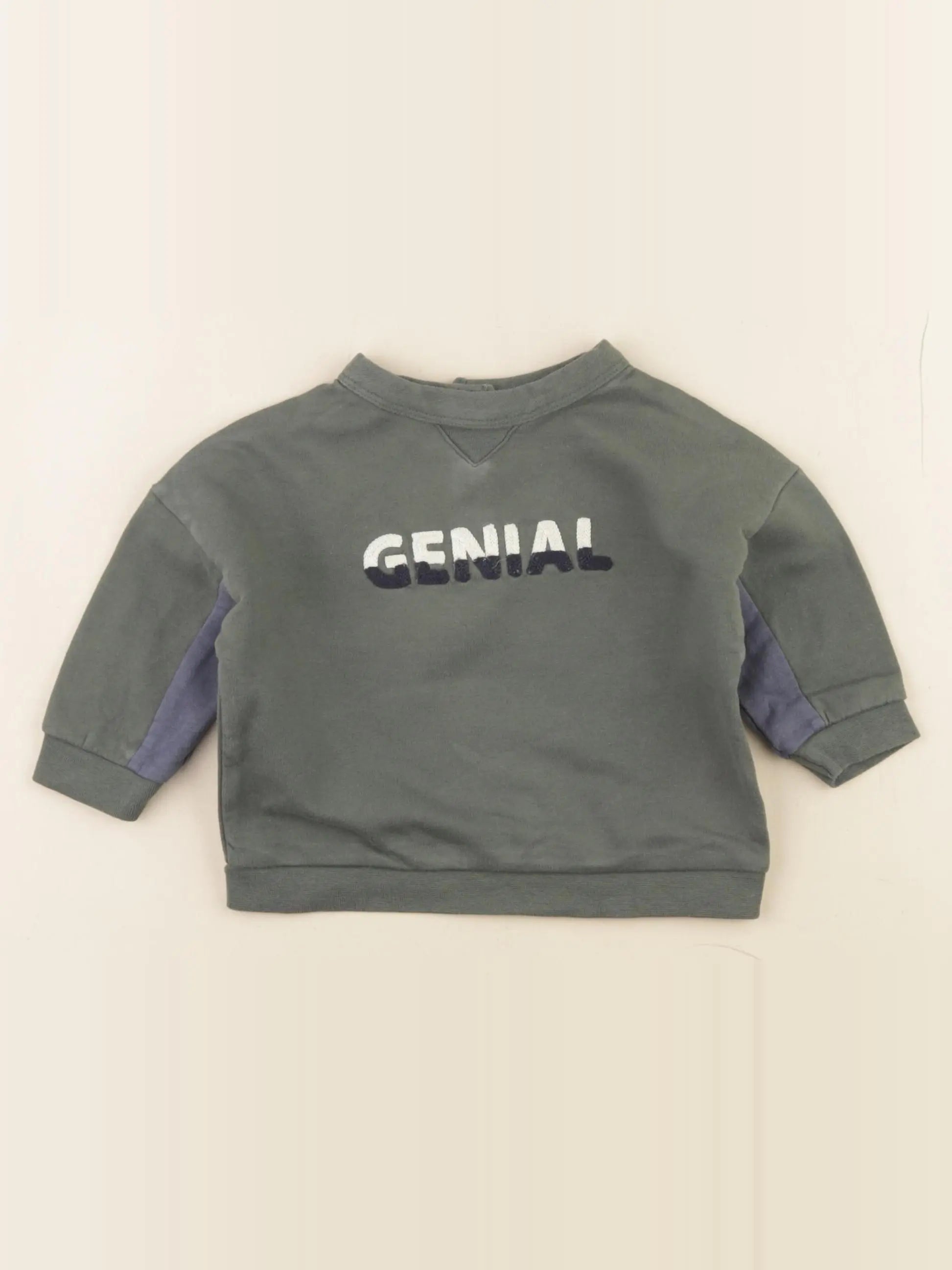 Vertbaudet - sweat vert - 6 mois