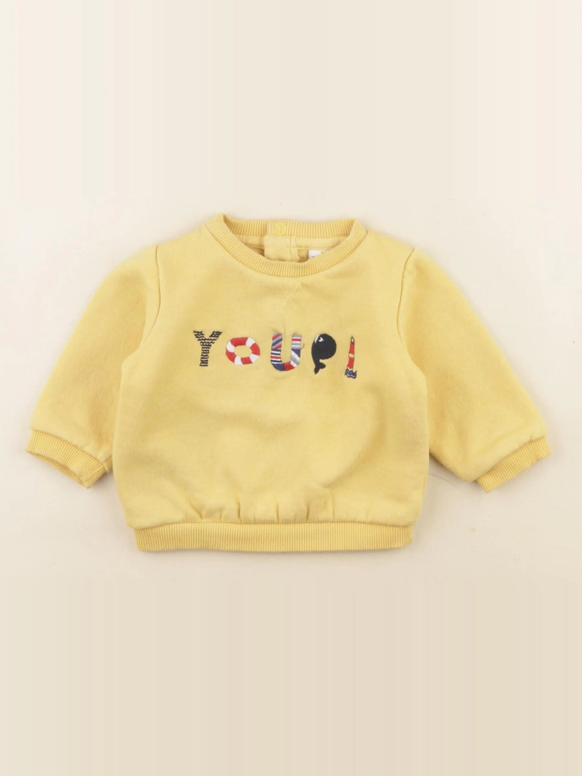 Tape à l'oeil - sweat jaune - 9 mois