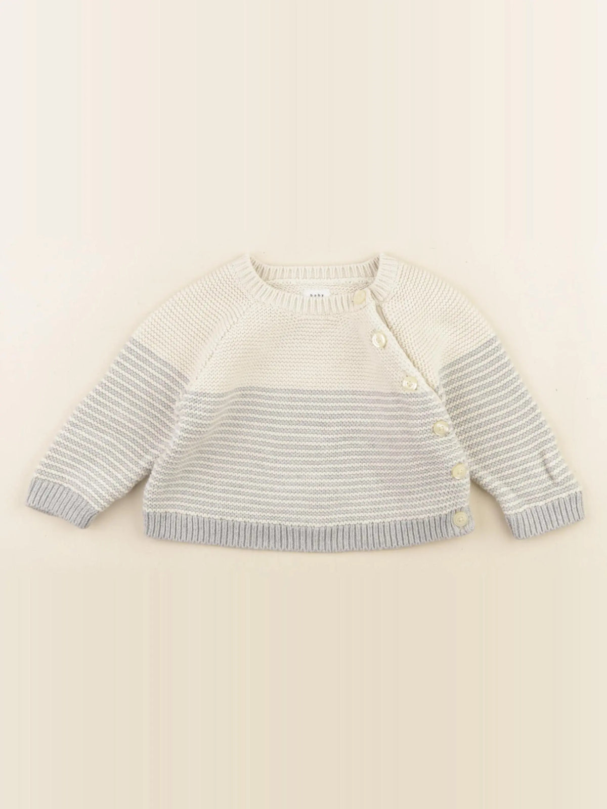 GAP - pull beige - 3/6 mois