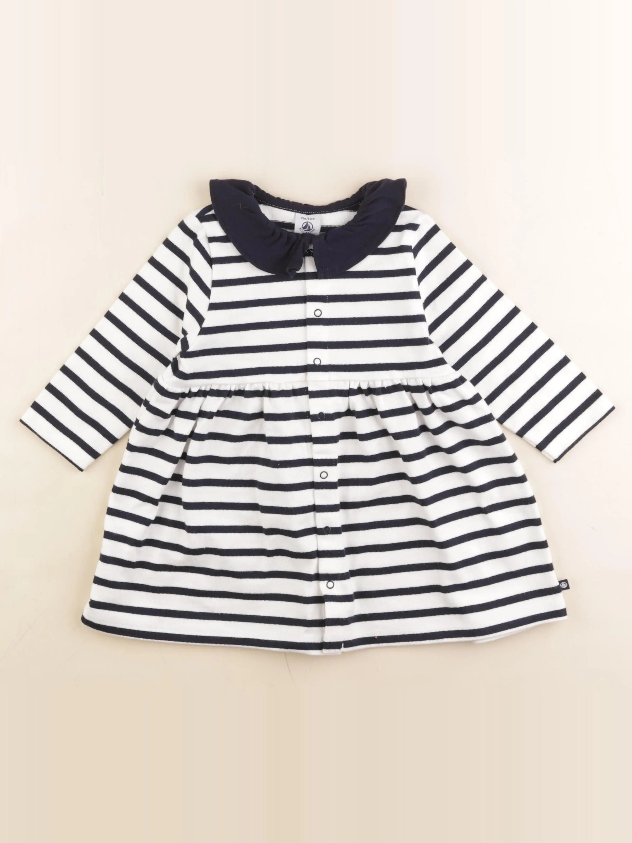 Petit Bateau - robe bleu - 18 mois