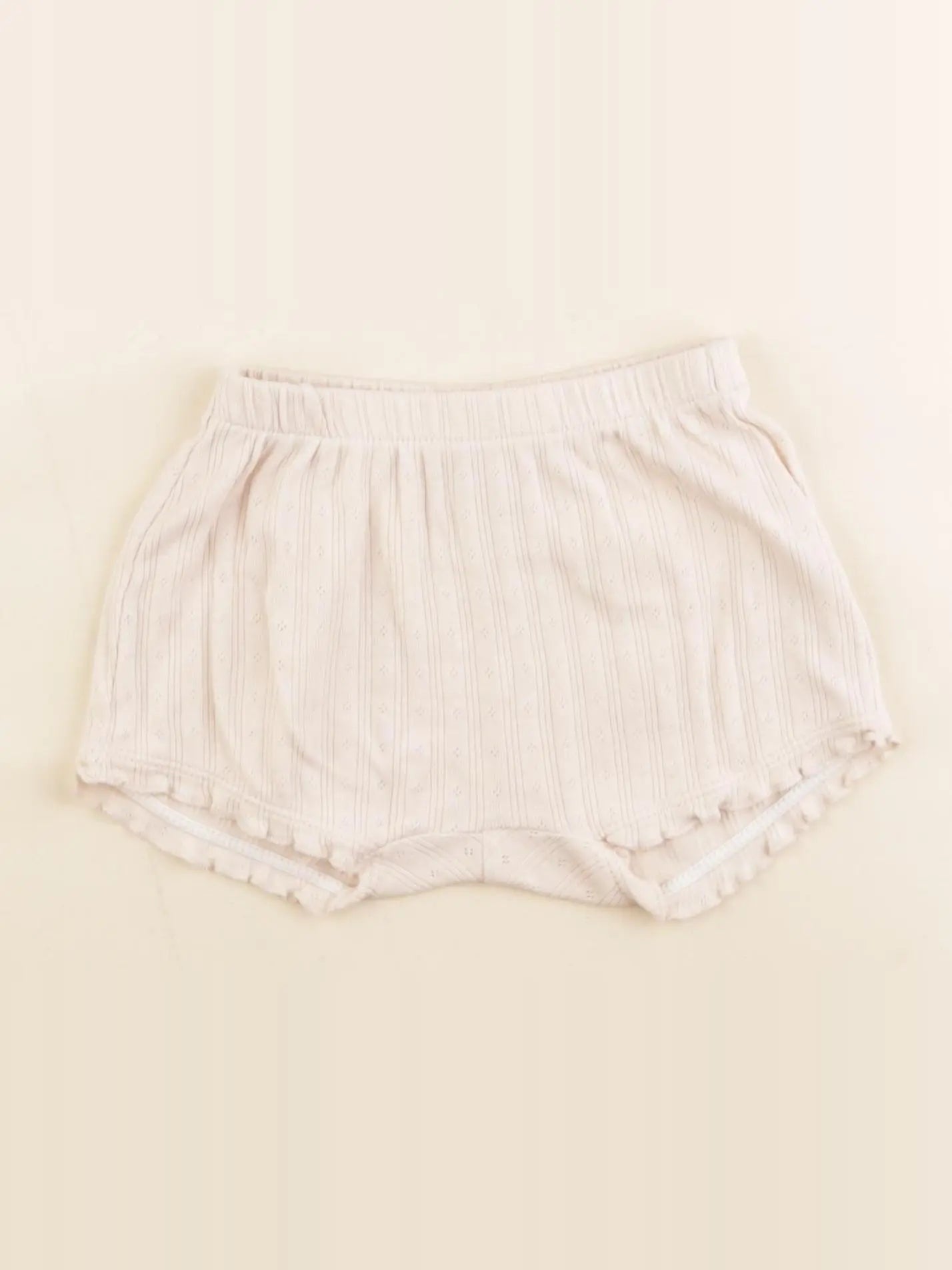 H&M - short beige - 6/9 mois