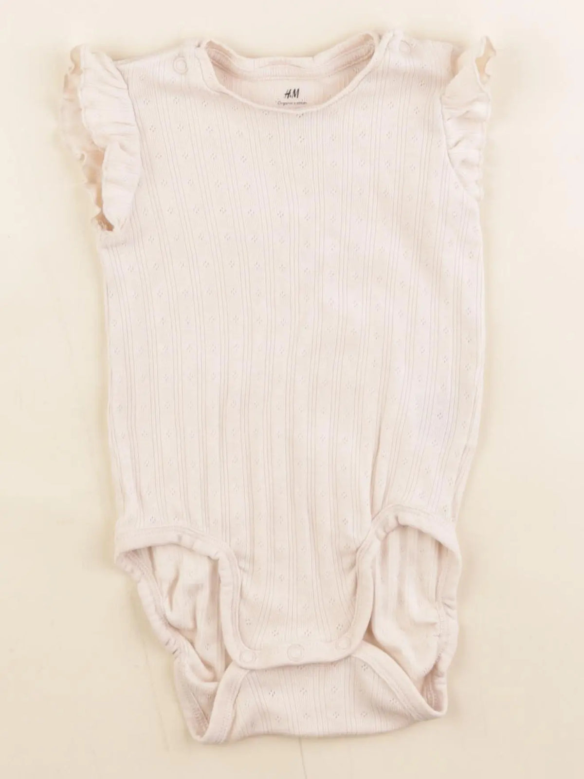 H&M - body rose - 6/9 mois