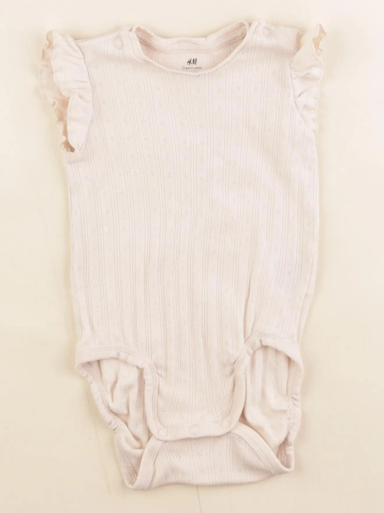 H&M - body rose - 6/9 mois