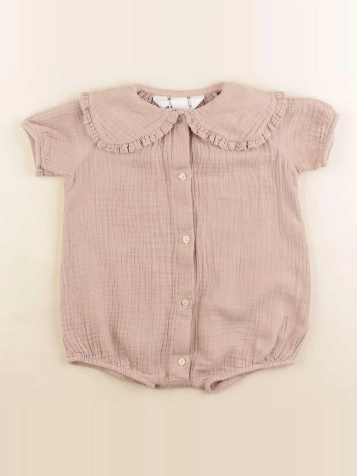 H&M - combinaison rose - 9 mois