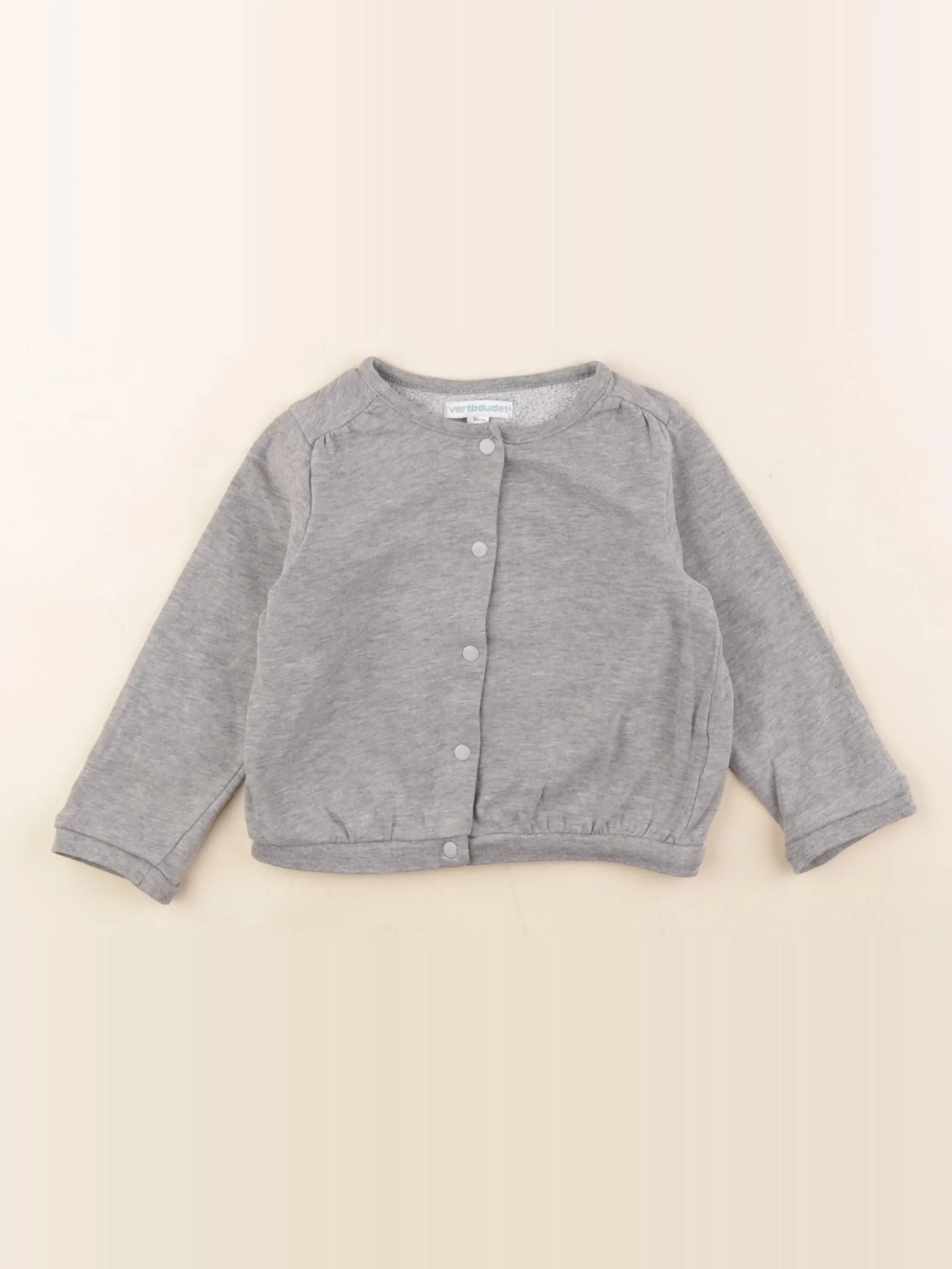 Vertbaudet - sweat gris - 36 mois