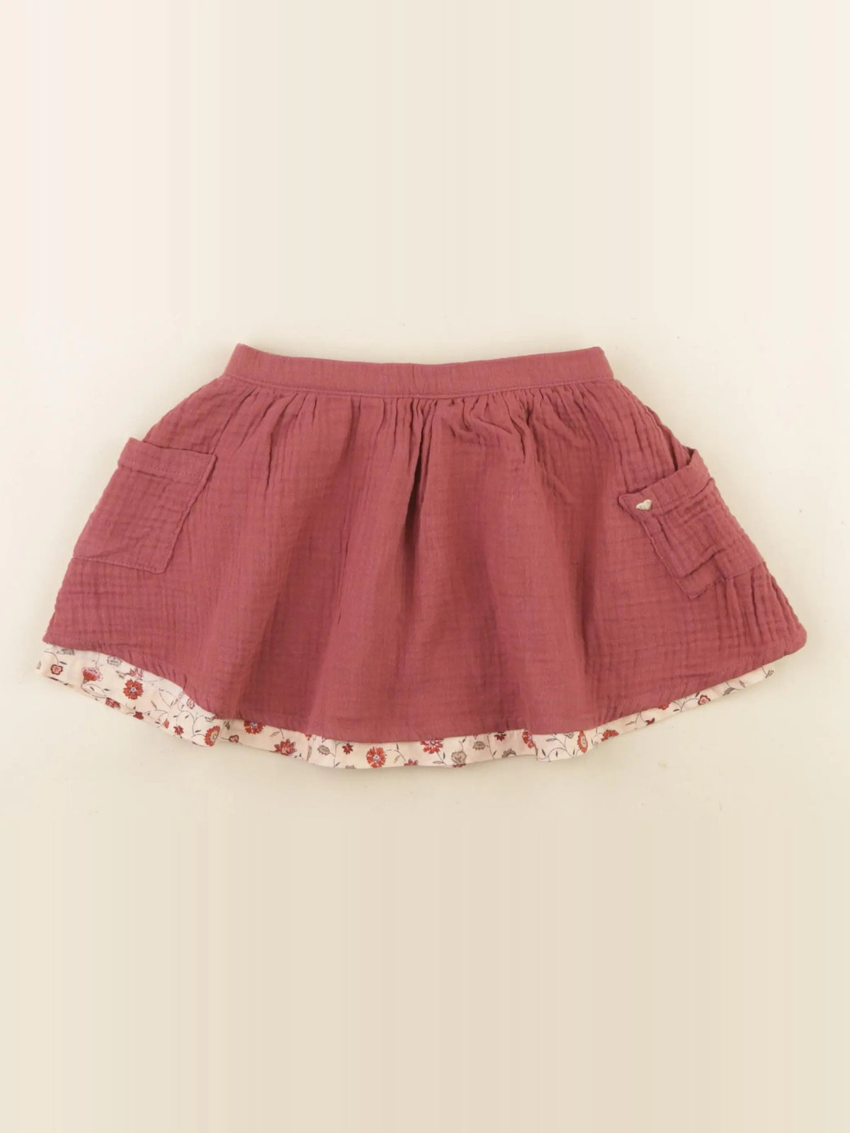 Vertbaudet - jupe rouge - 4 ans