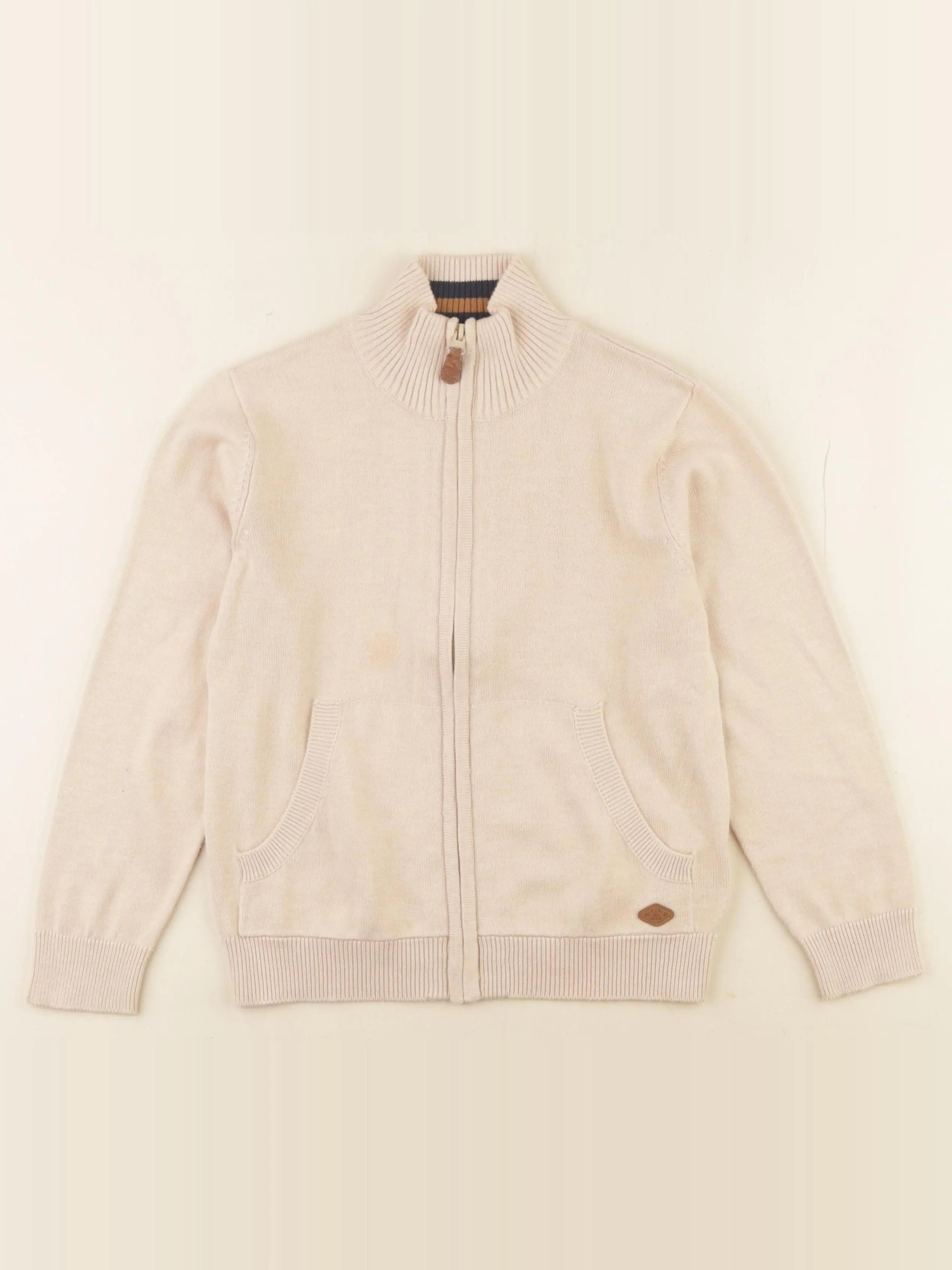 Vertbaudet - gilet beige - 8 ans