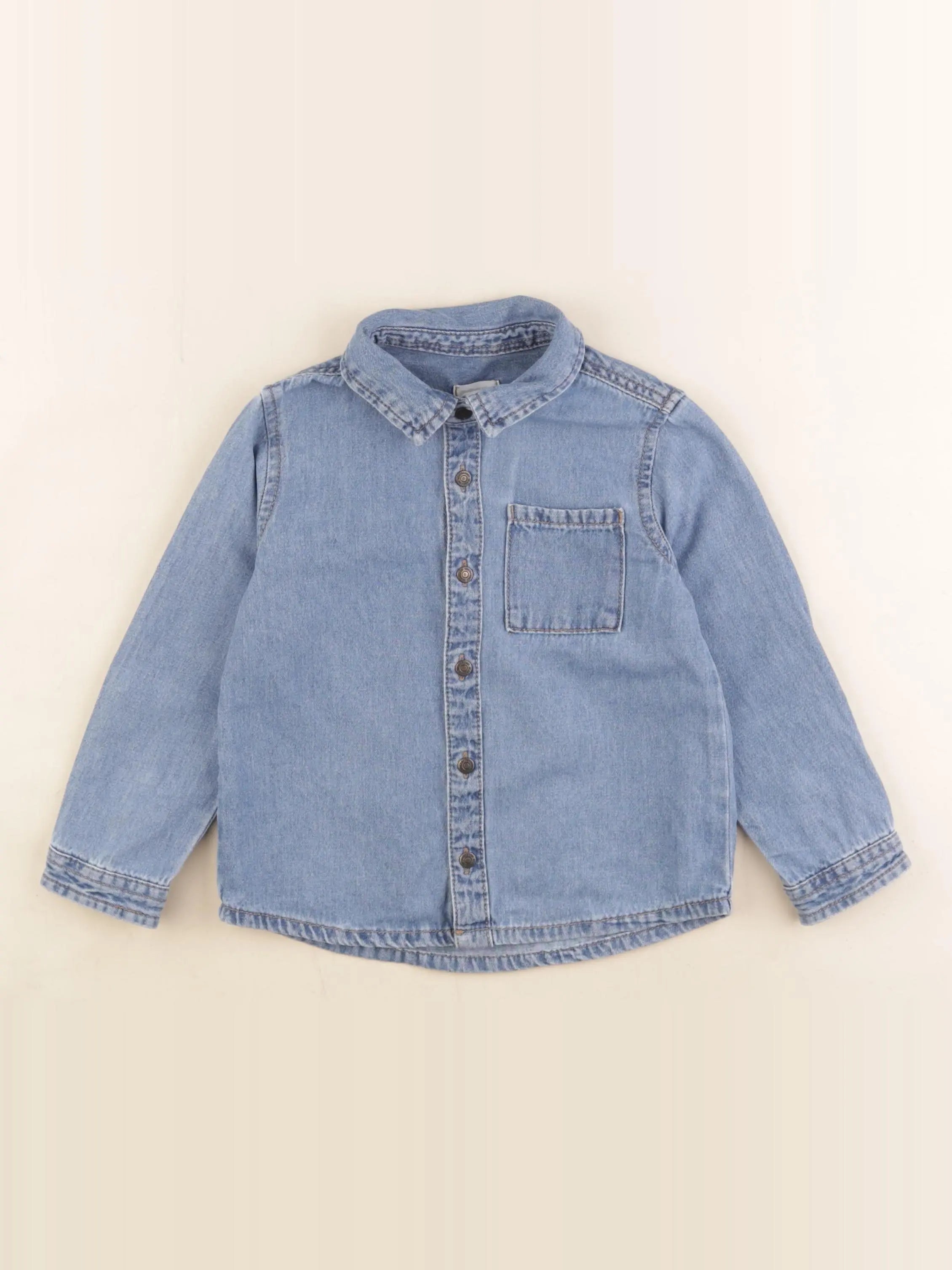 Vertbaudet - chemise bleu - 36 mois
