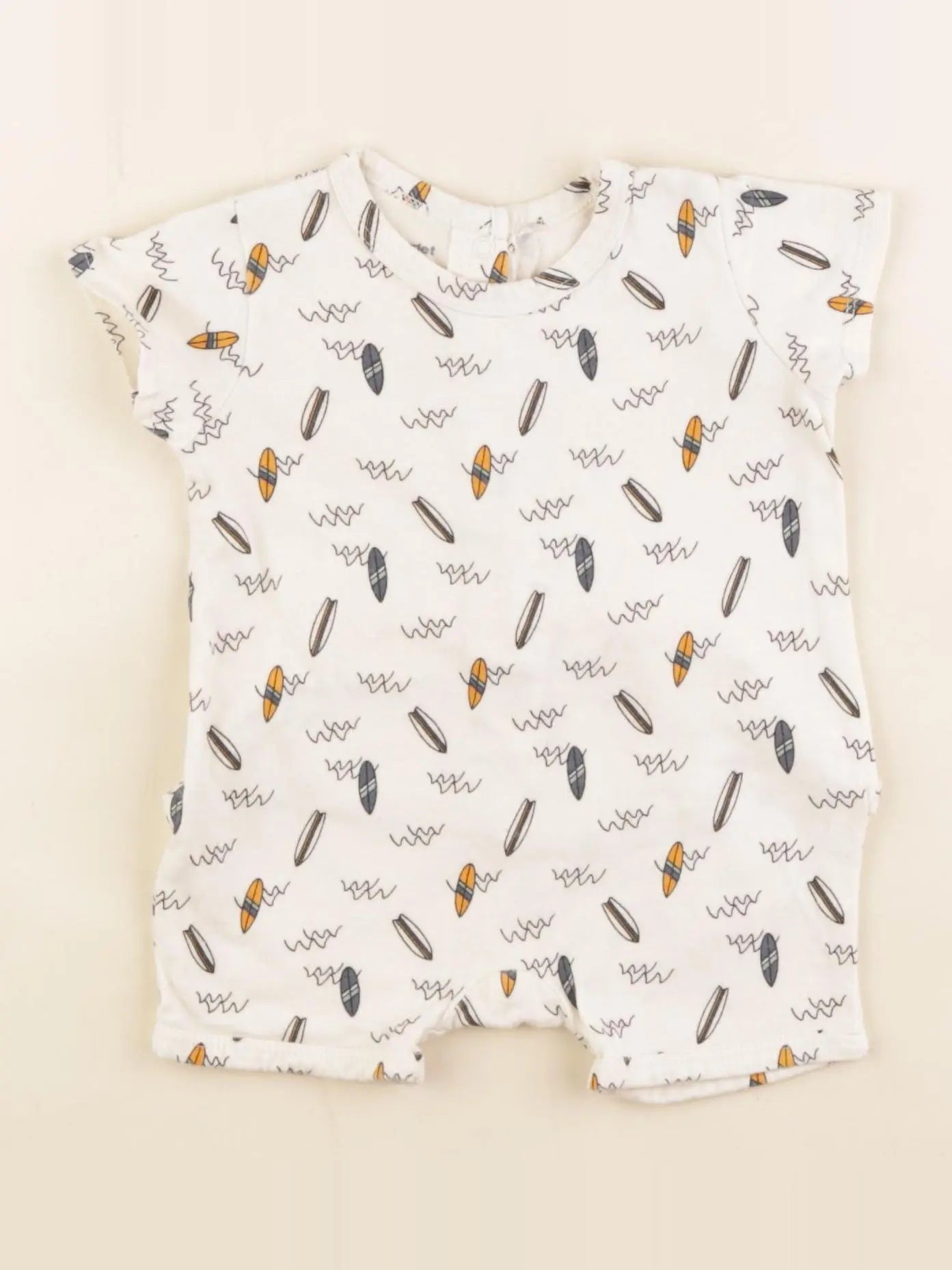 Vertbaudet - combinaison beige - 3 mois