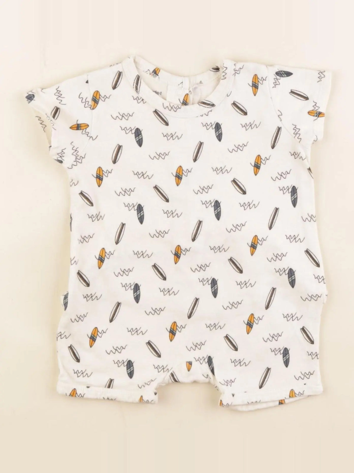 Vertbaudet - combinaison beige - 3 mois