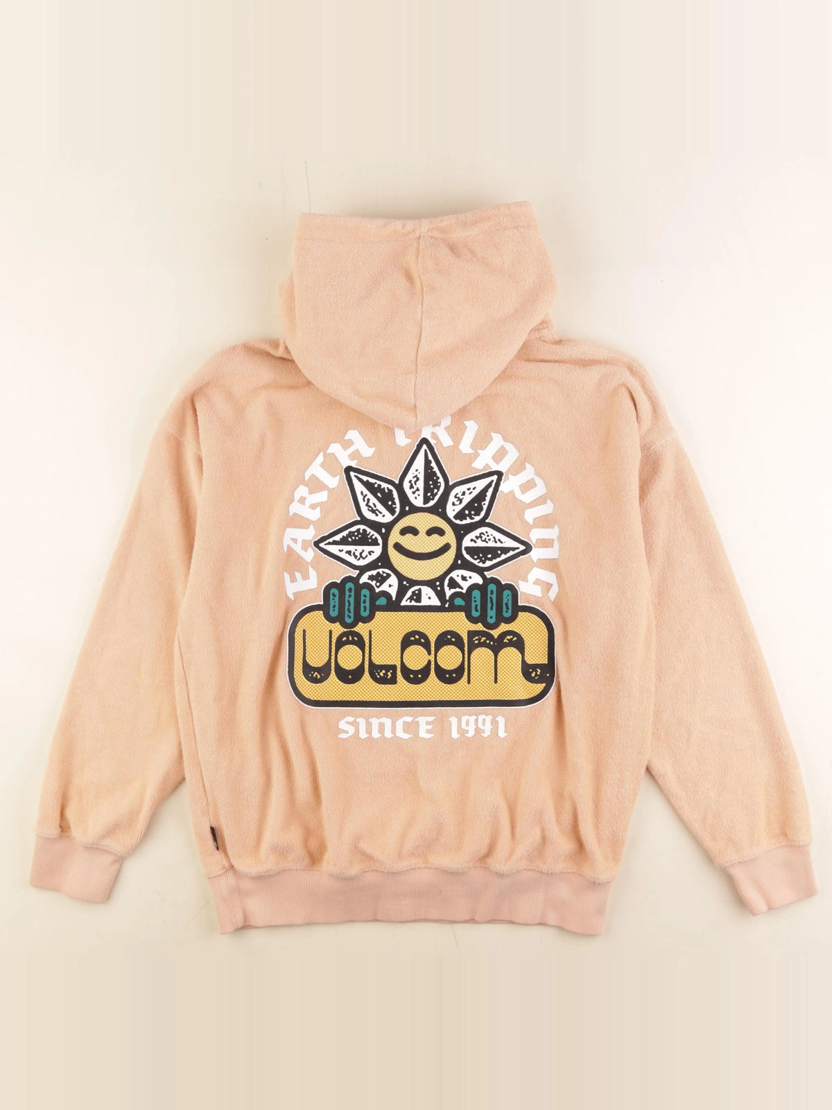 Volcom - sweat imprimé au dos orange - 14/16 ans