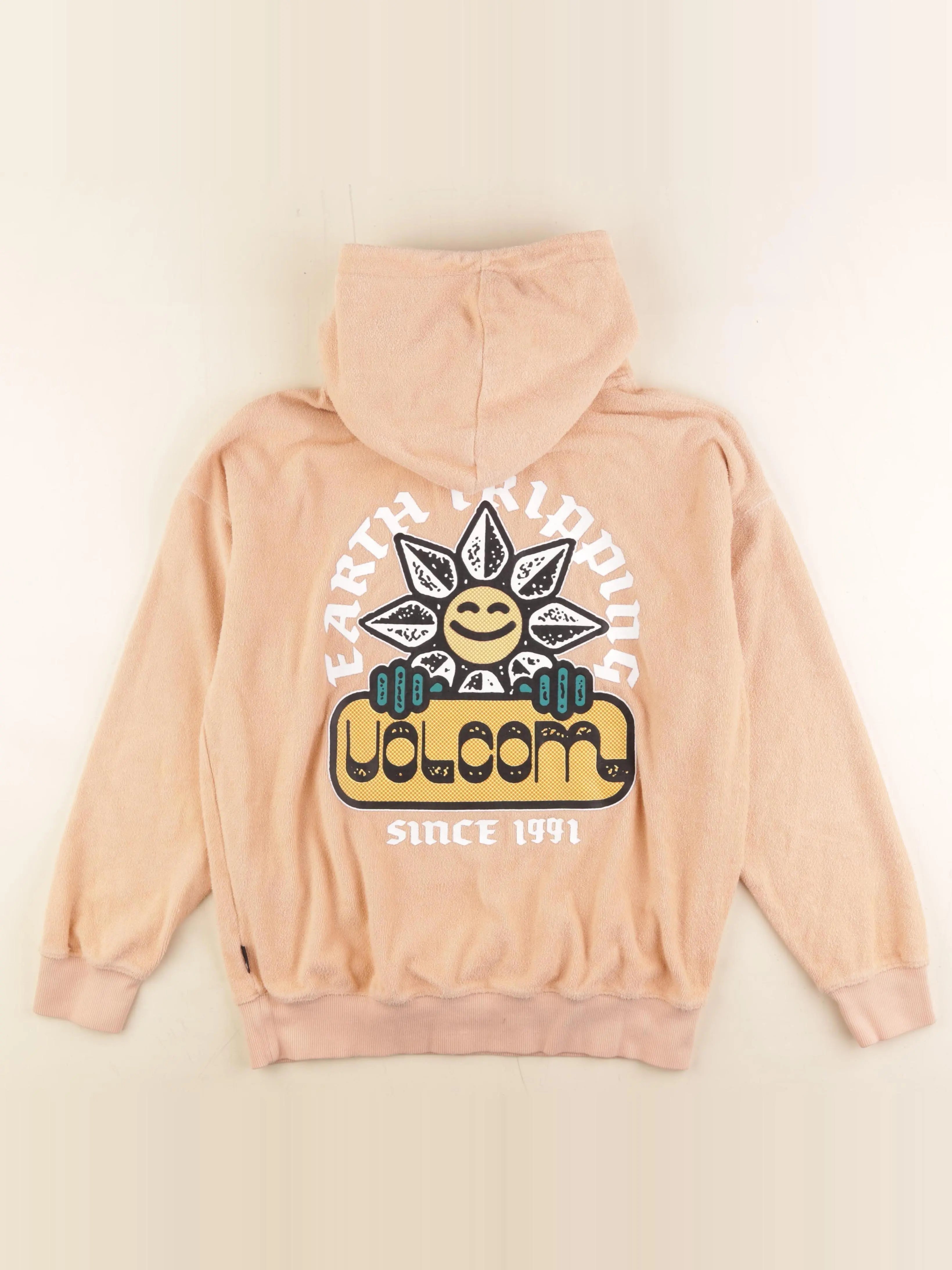 Volcom - sweat imprimé au dos orange - 14/16 ans