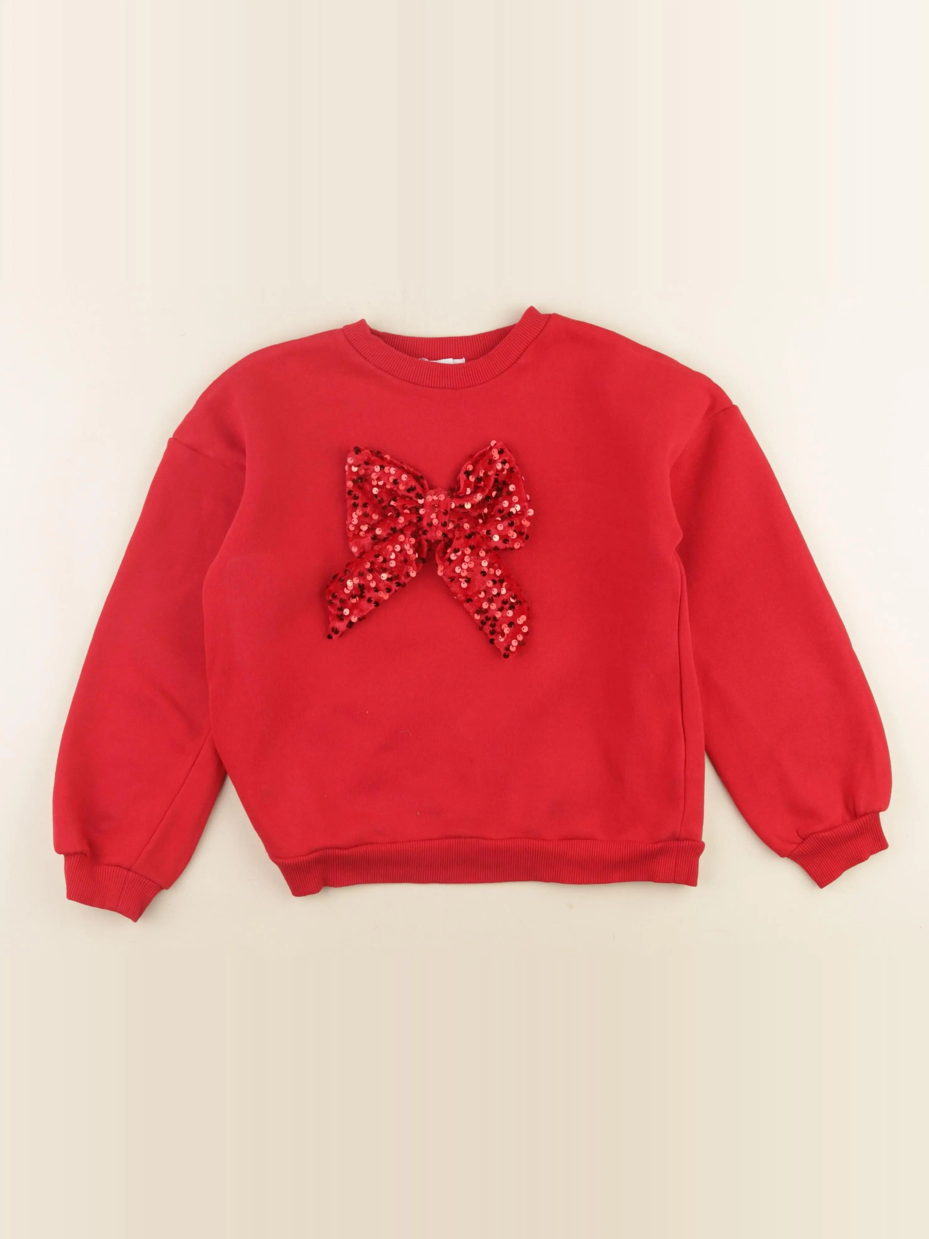 Vertbaudet - sweat rouge - 10 ans