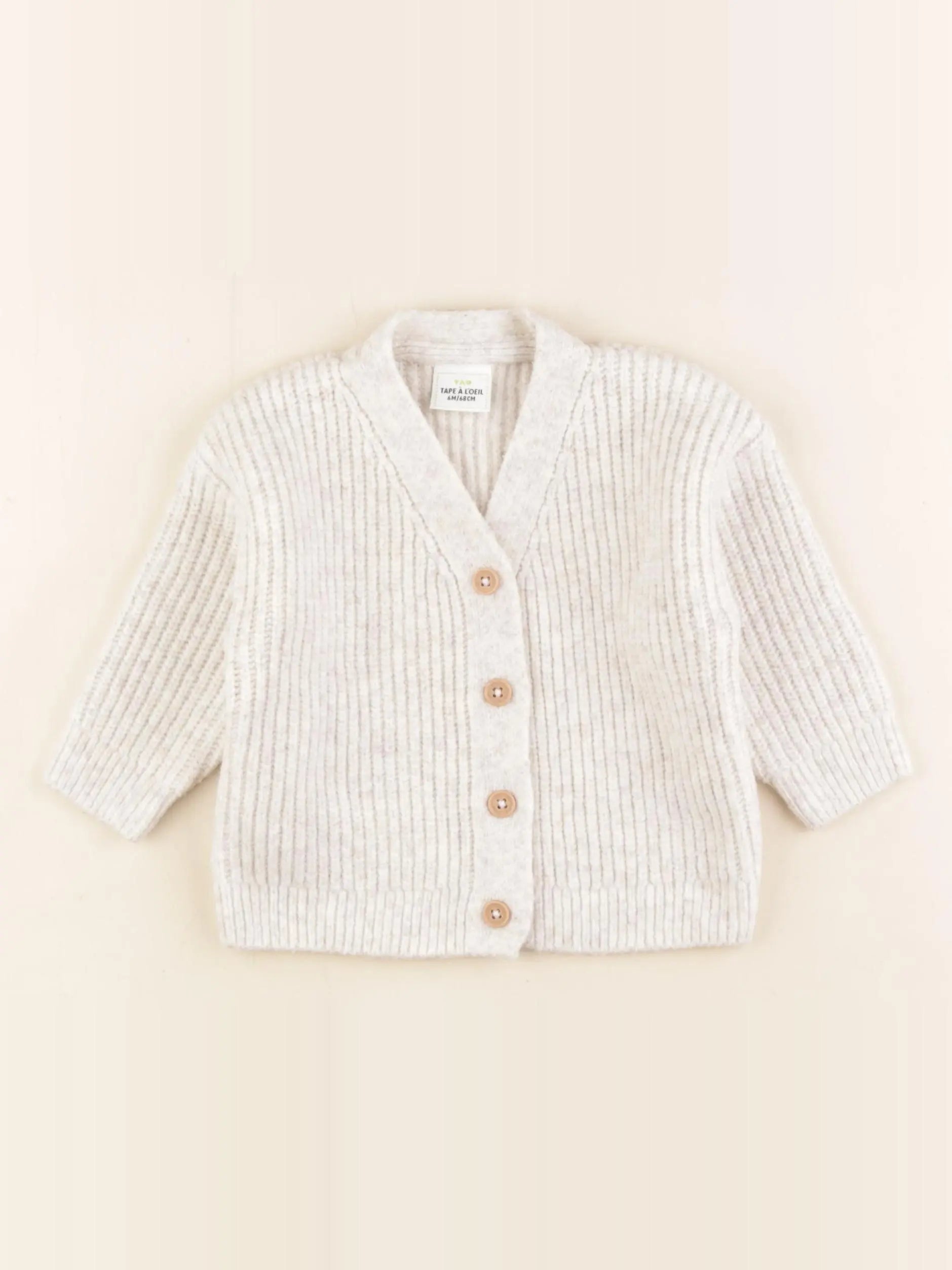 Tape à l'oeil - gilet beige - 6 mois