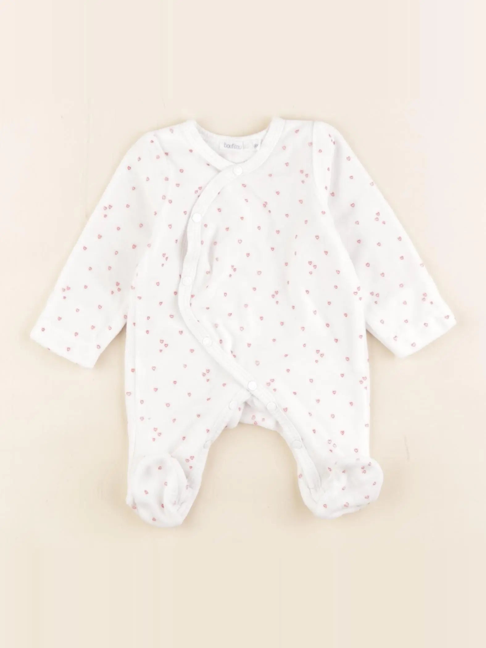 Boutchou - pyjama velours blanc - Prématuré