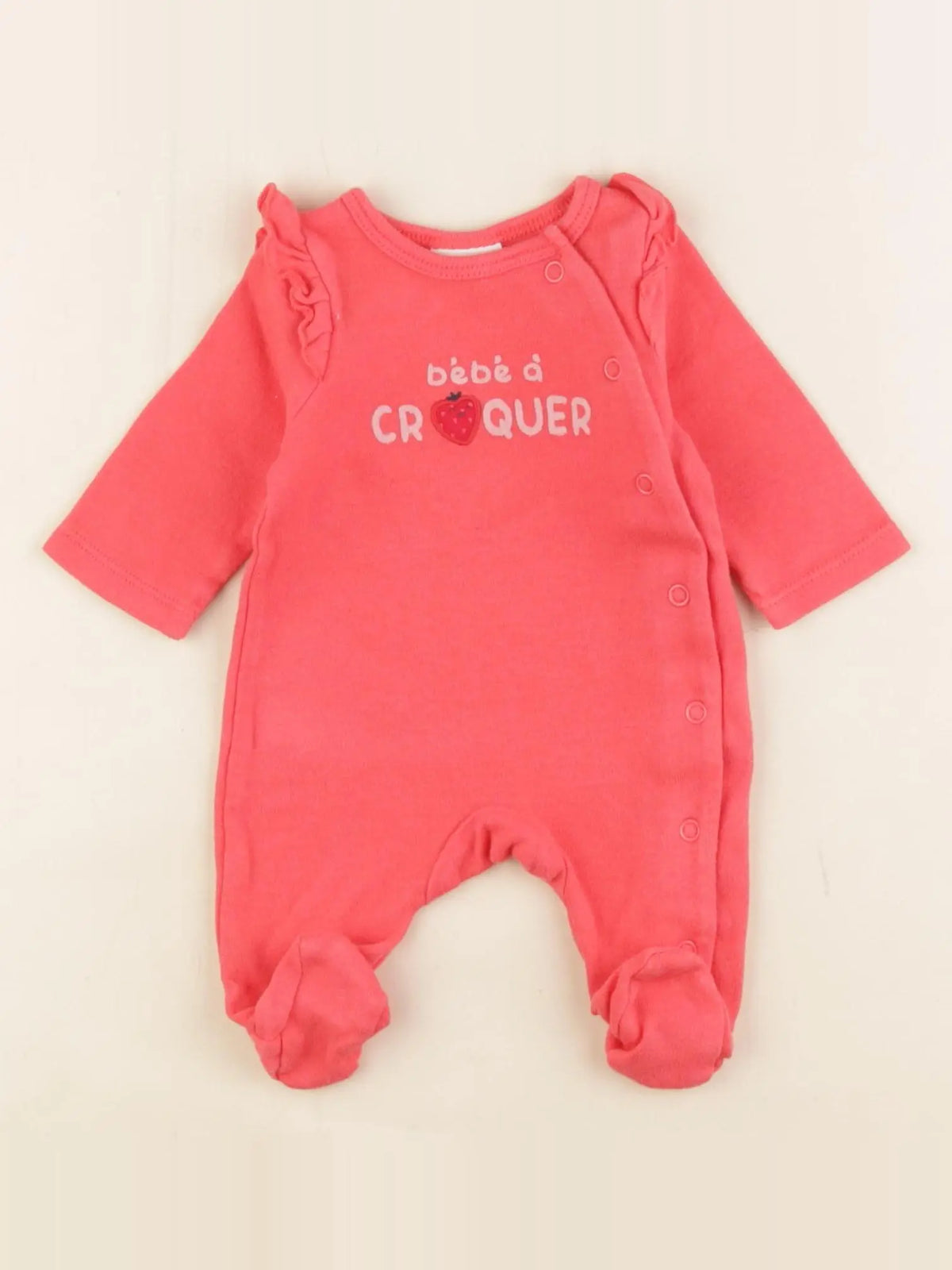 Tape à l'oeil - pyjama coton rouge - 0 mois