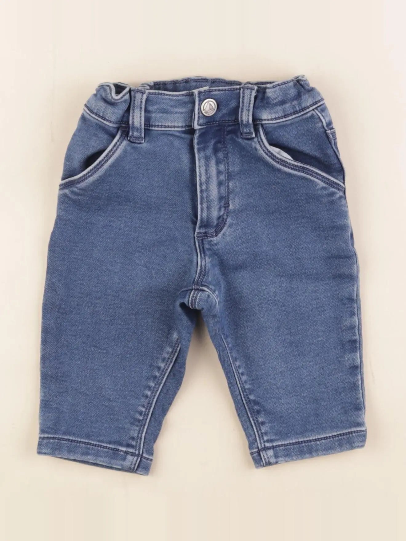 Petit Bateau - jean bleu - 6 mois