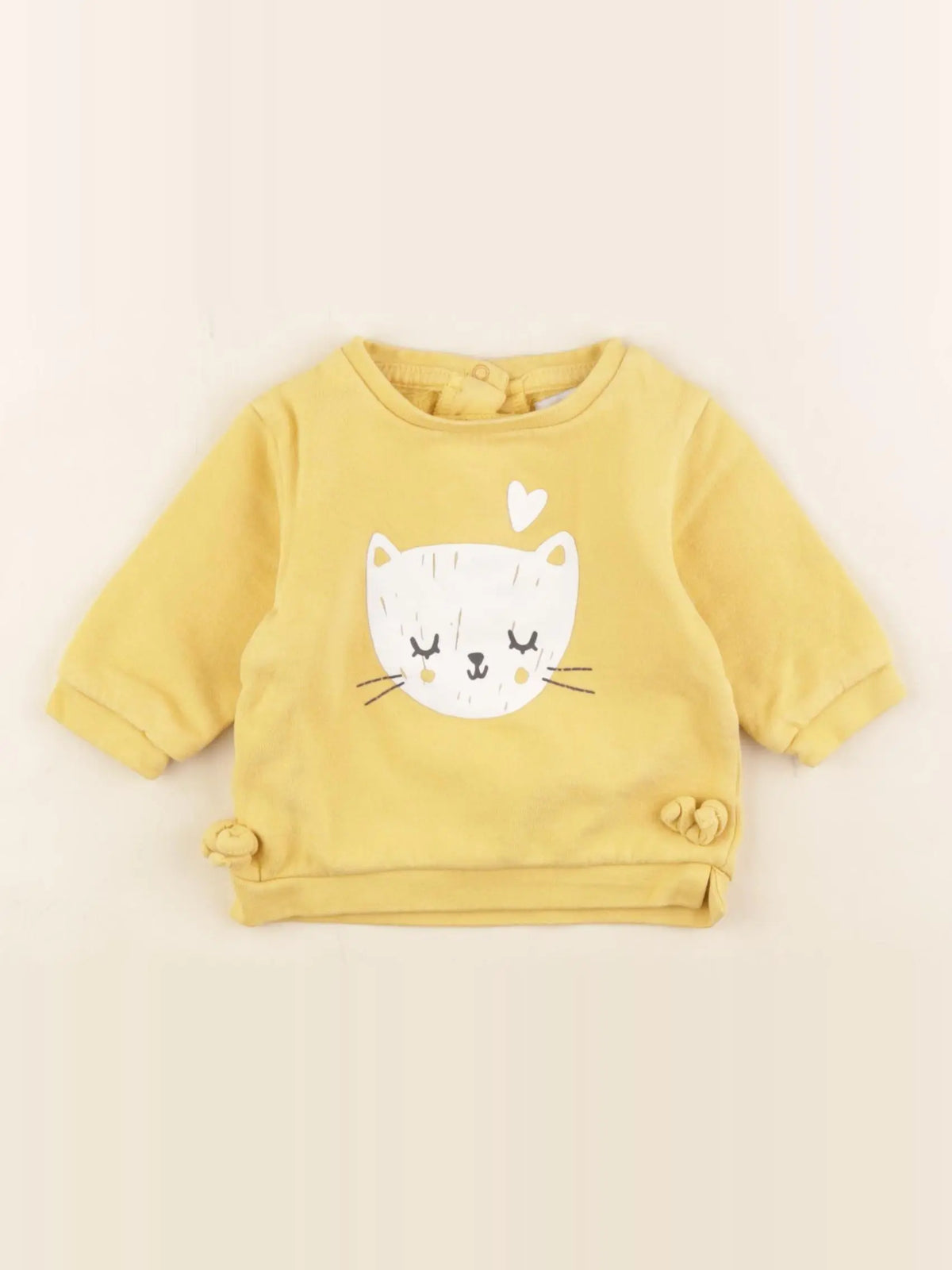 Vertbaudet - sweat jaune - 3 mois