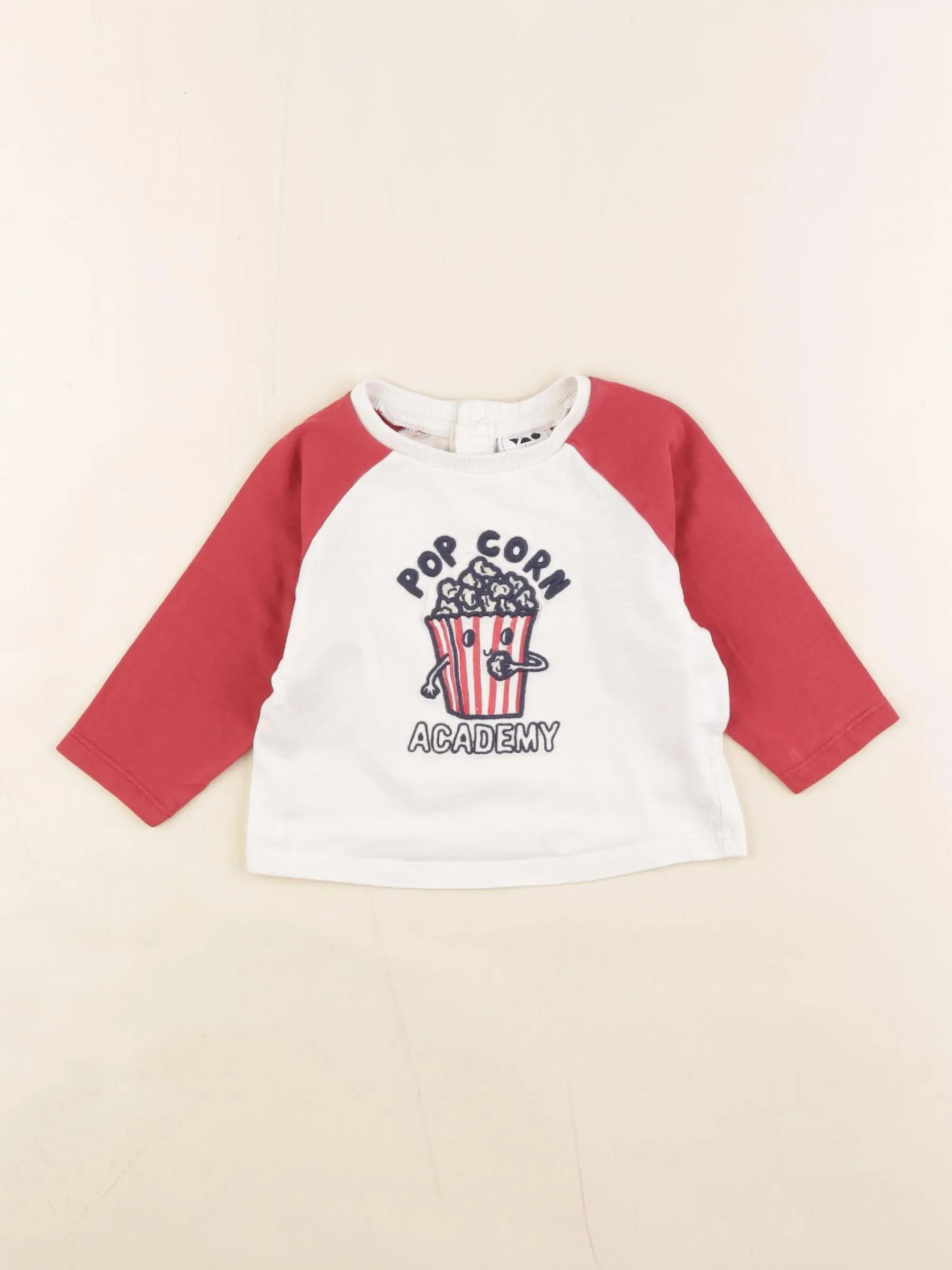 Tape à l'oeil - tee-shirt rouge, beige - 6 mois