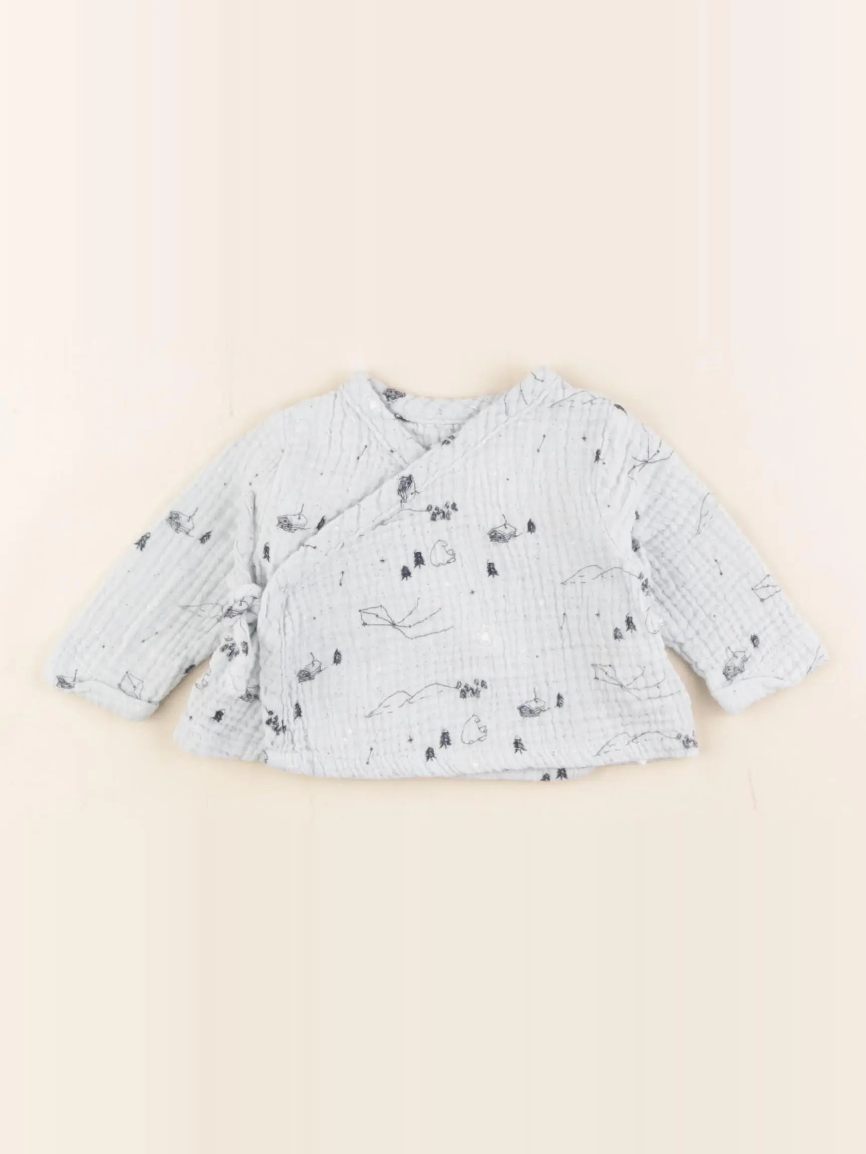 Vertbaudet - blouse bleu - 1 mois