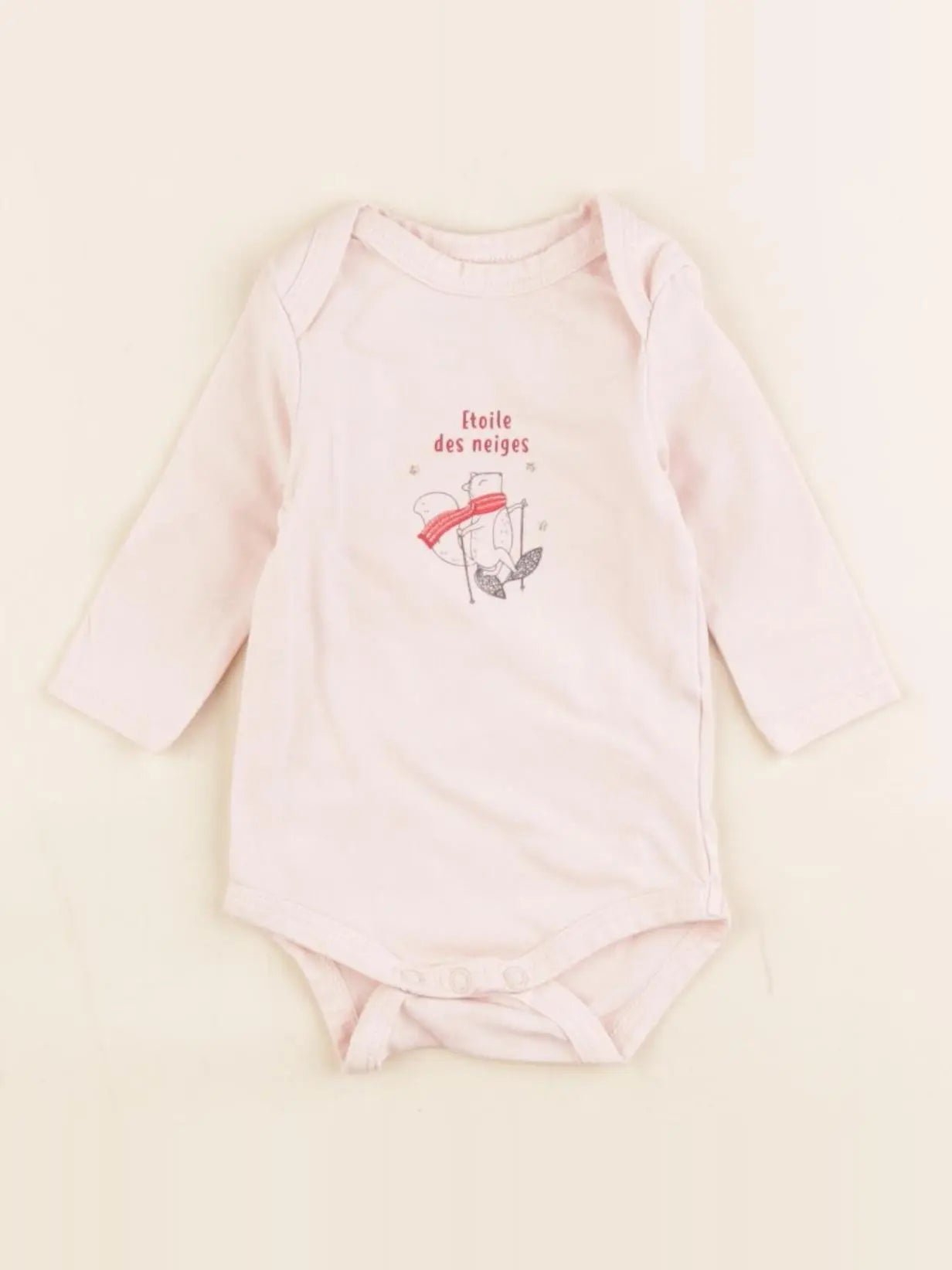 Tape à l'oeil - body rose - 1 mois