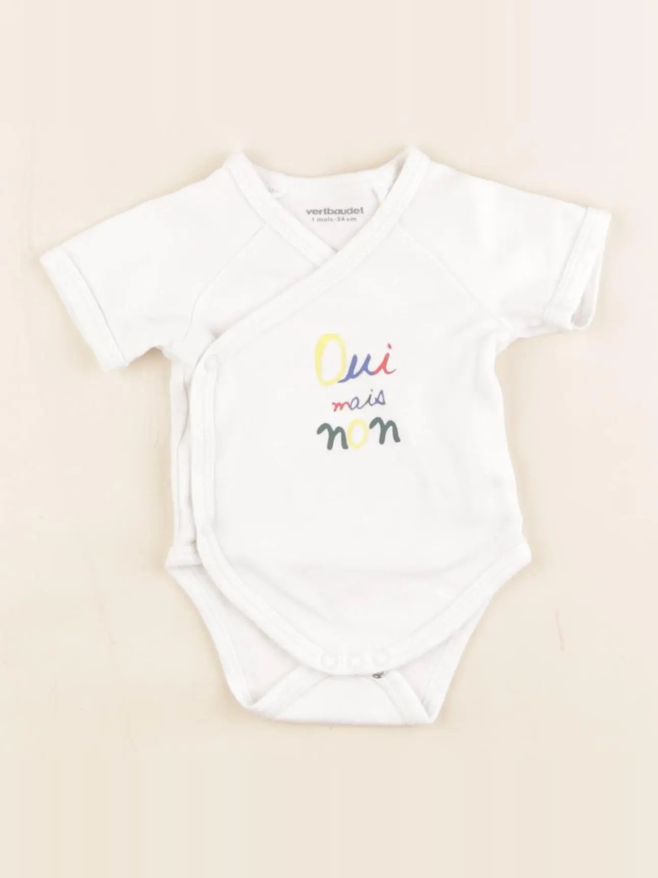 Vertbaudet - body blanc - 1 mois