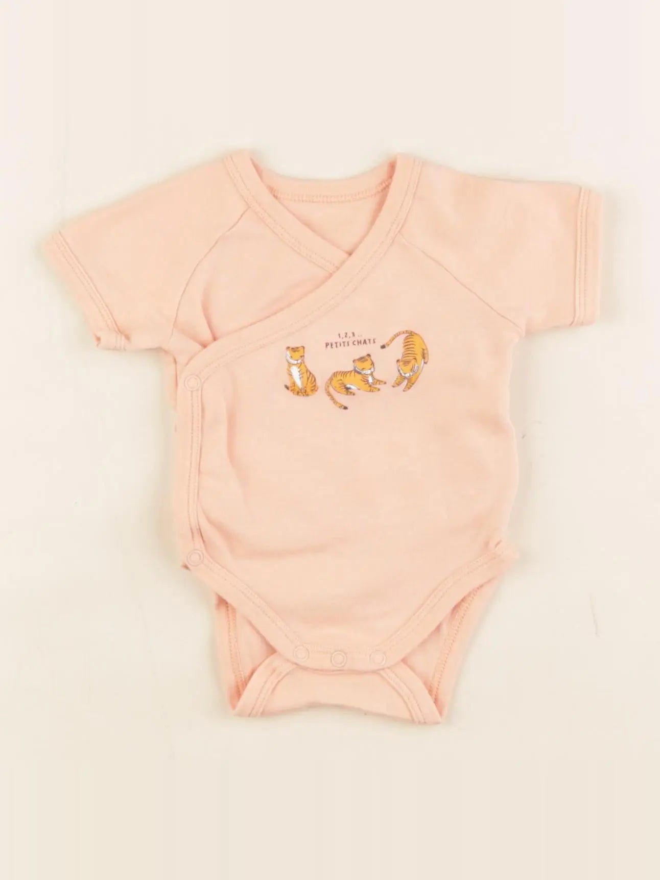 Vertbaudet - body orange - 1 mois