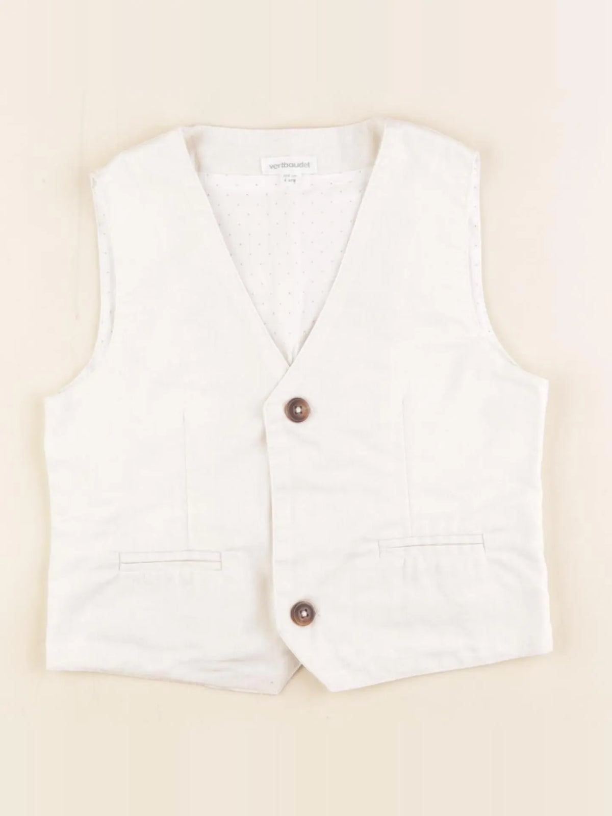 Vertbaudet - gilet blanc - 4 ans