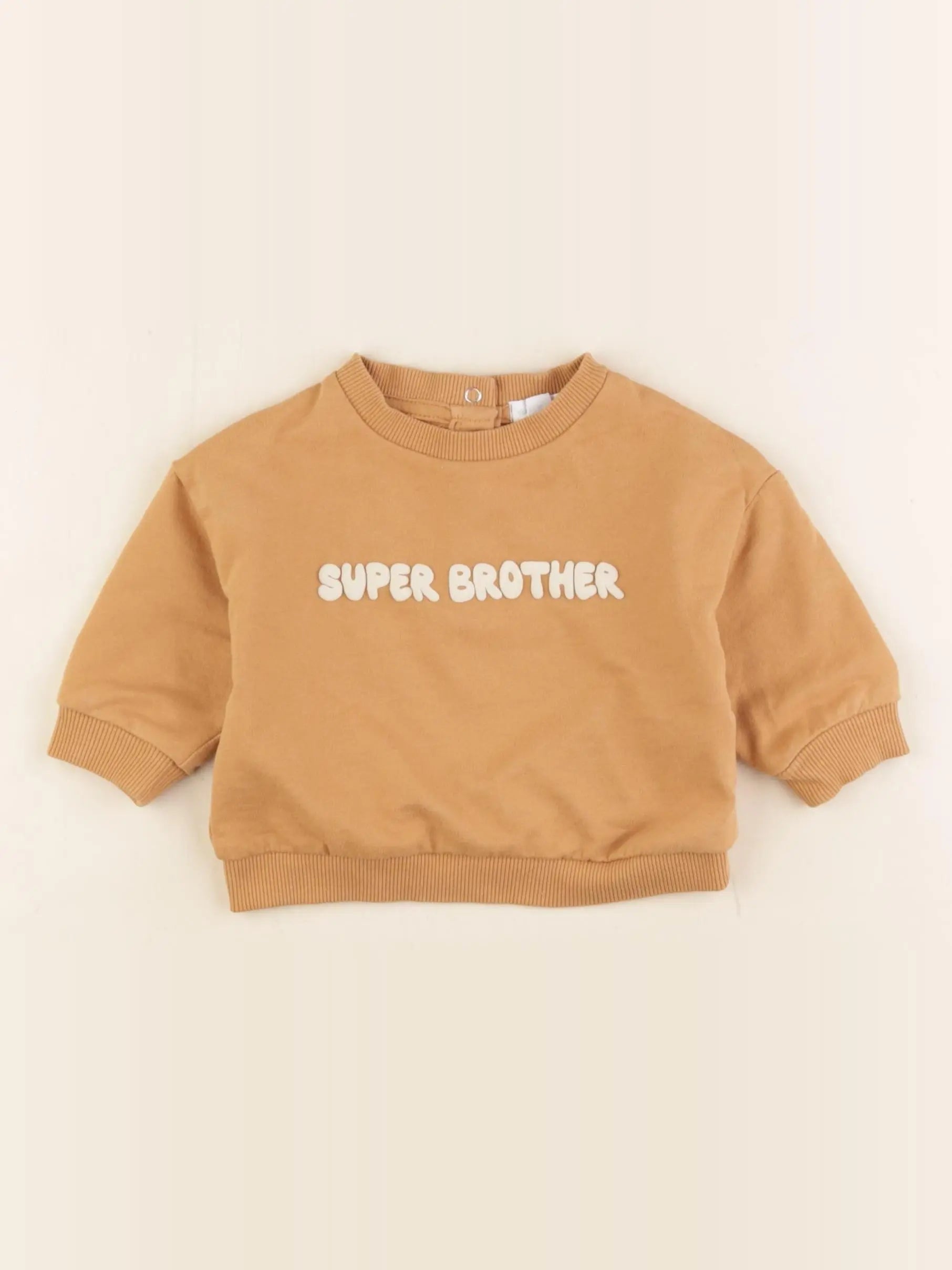 Vertbaudet - sweat marron - 6 mois