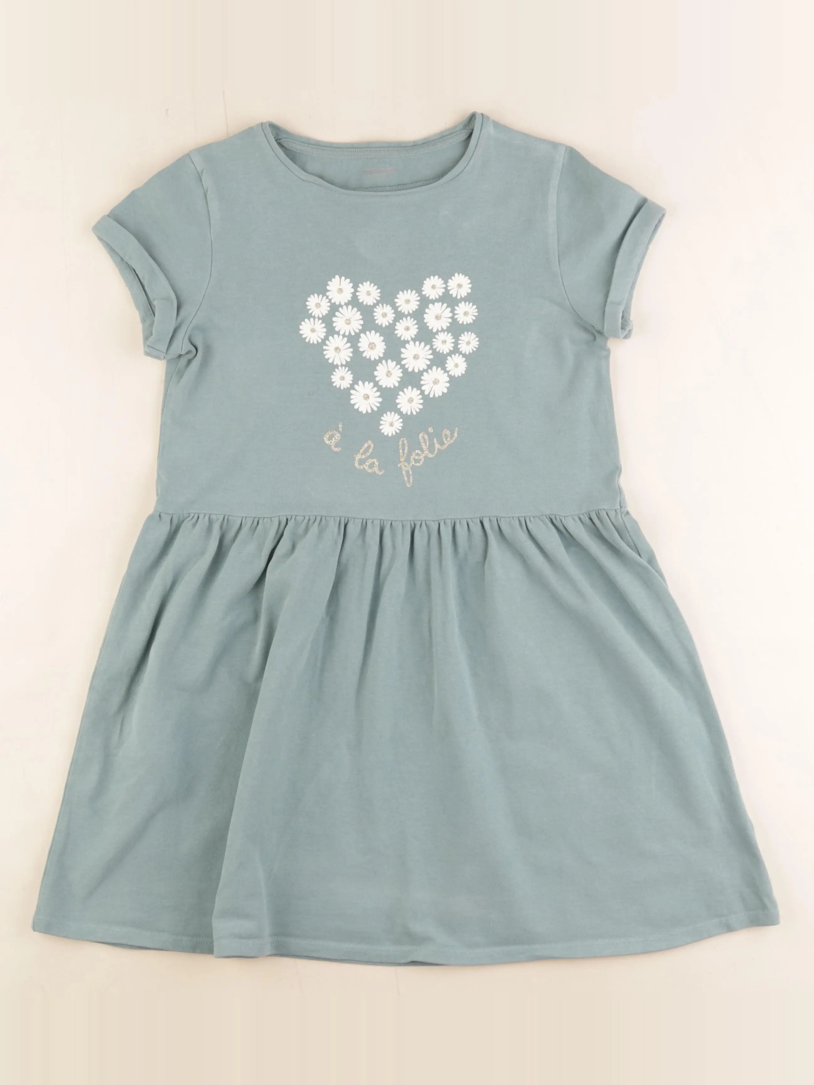 Vertbaudet - robe vert - 10 ans