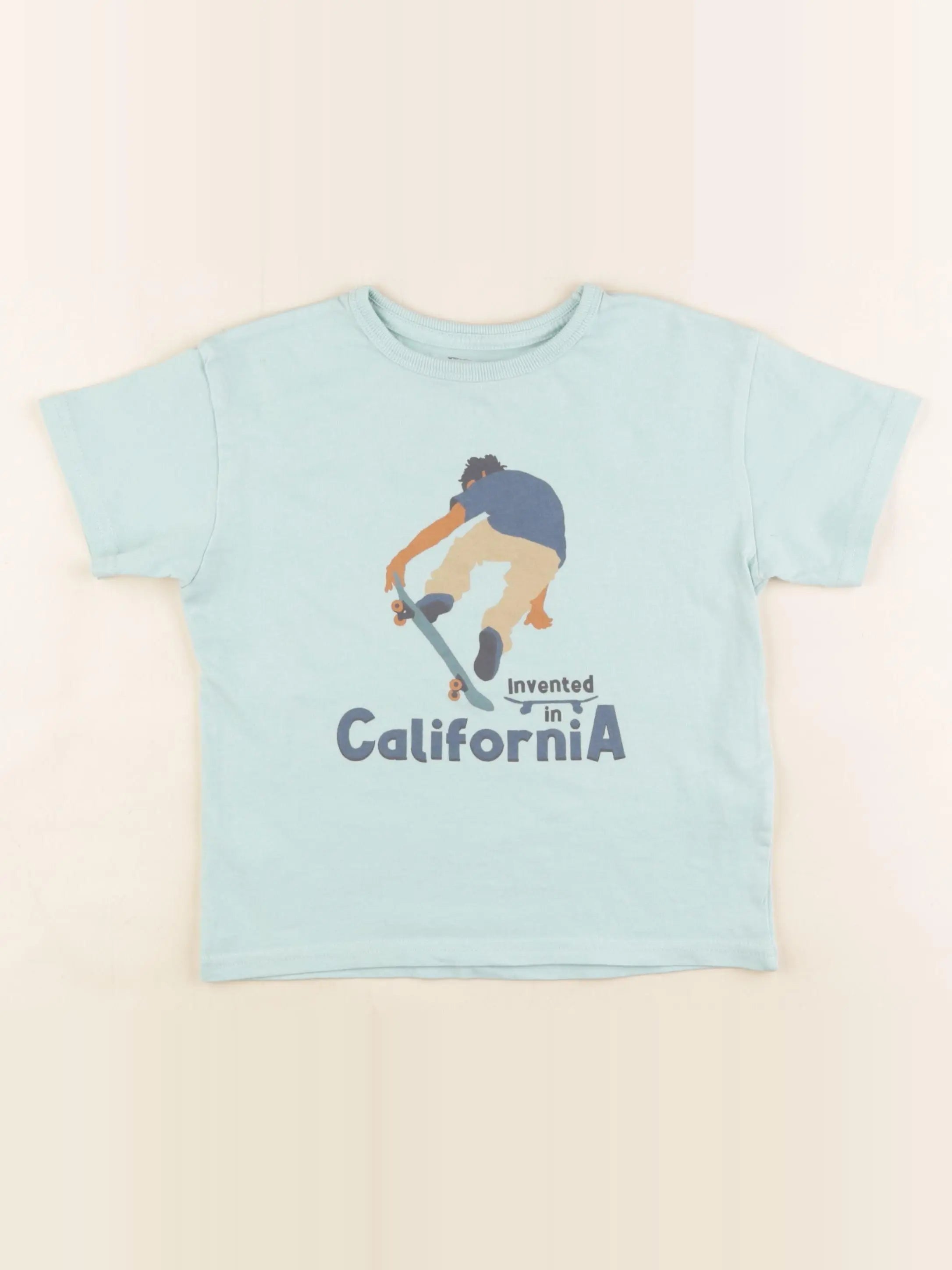 Vertbaudet - tee-shirt bleu - 5 ans