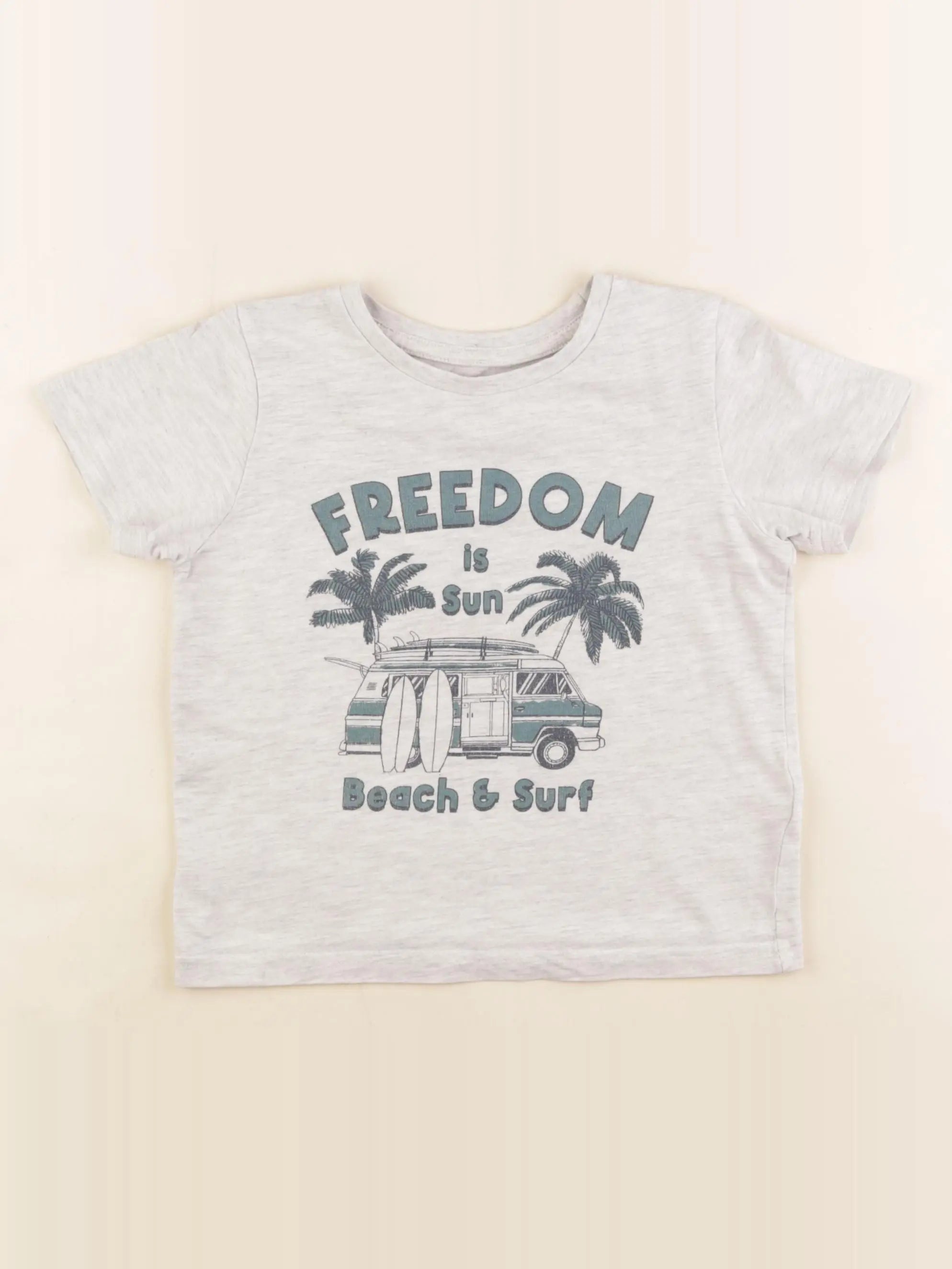 Vertbaudet - tee-shirt gris - 5 ans