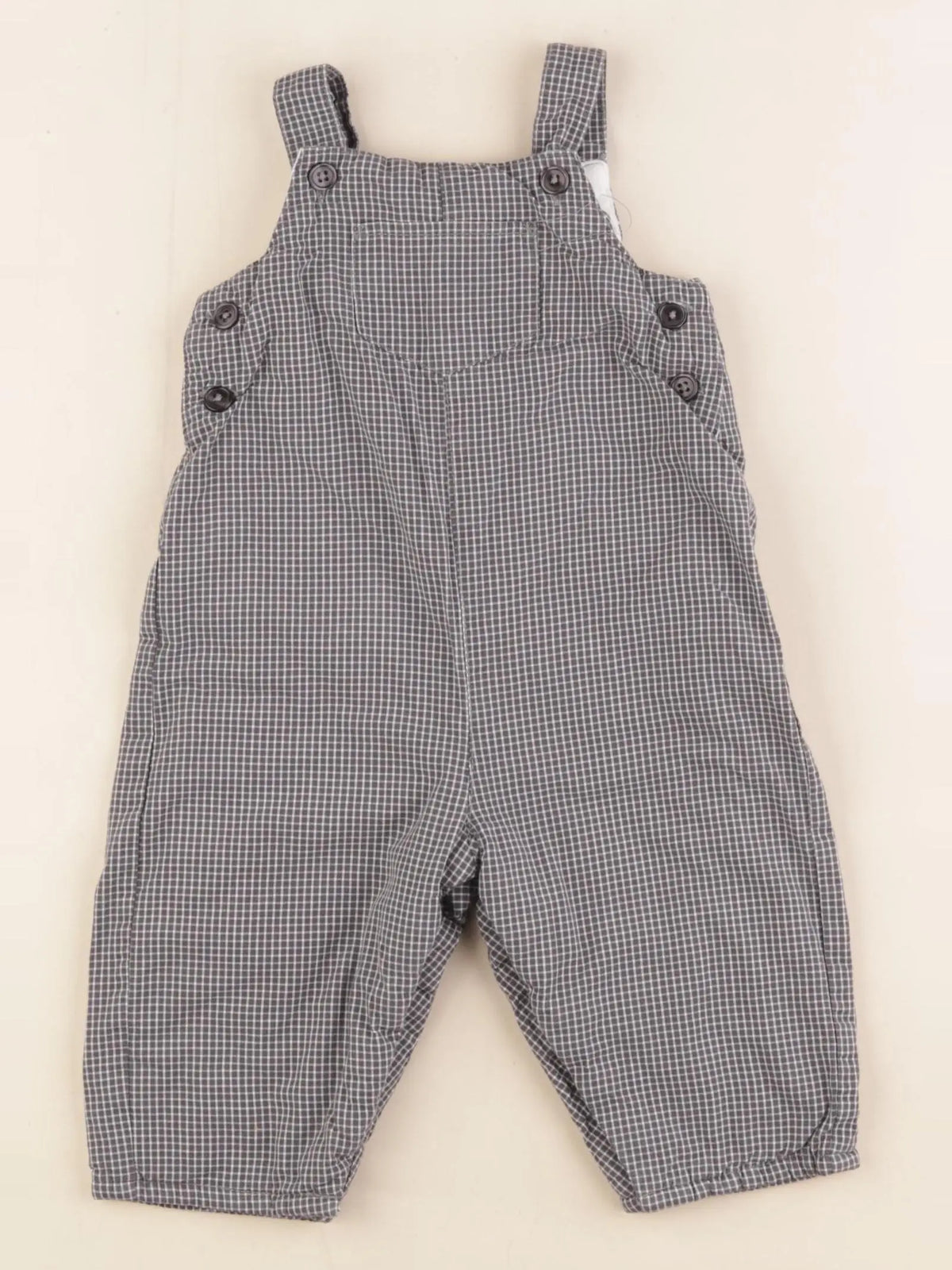 Boutchou - salopette doublé gris - 6 mois