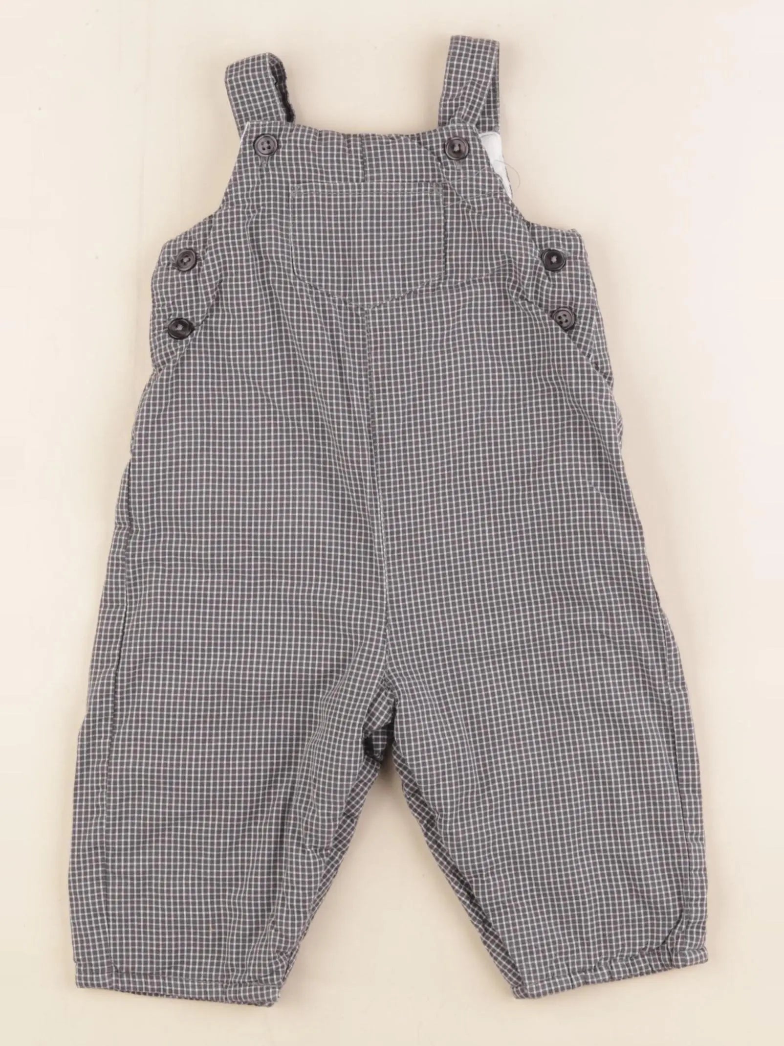 Boutchou - salopette doublé gris - 6 mois
