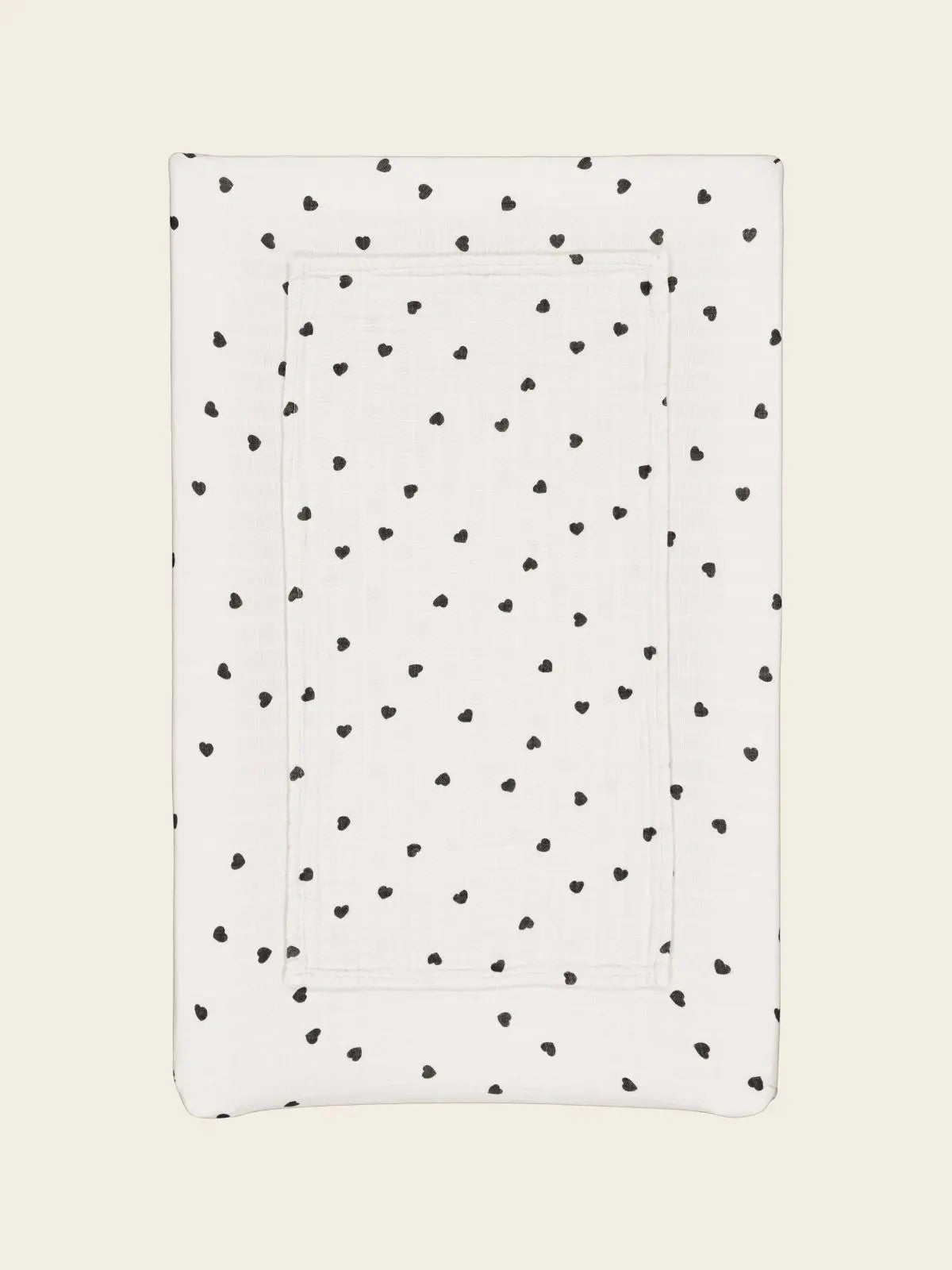 Rose in april - housse de matelas à langer Fanny cœur noir - TU