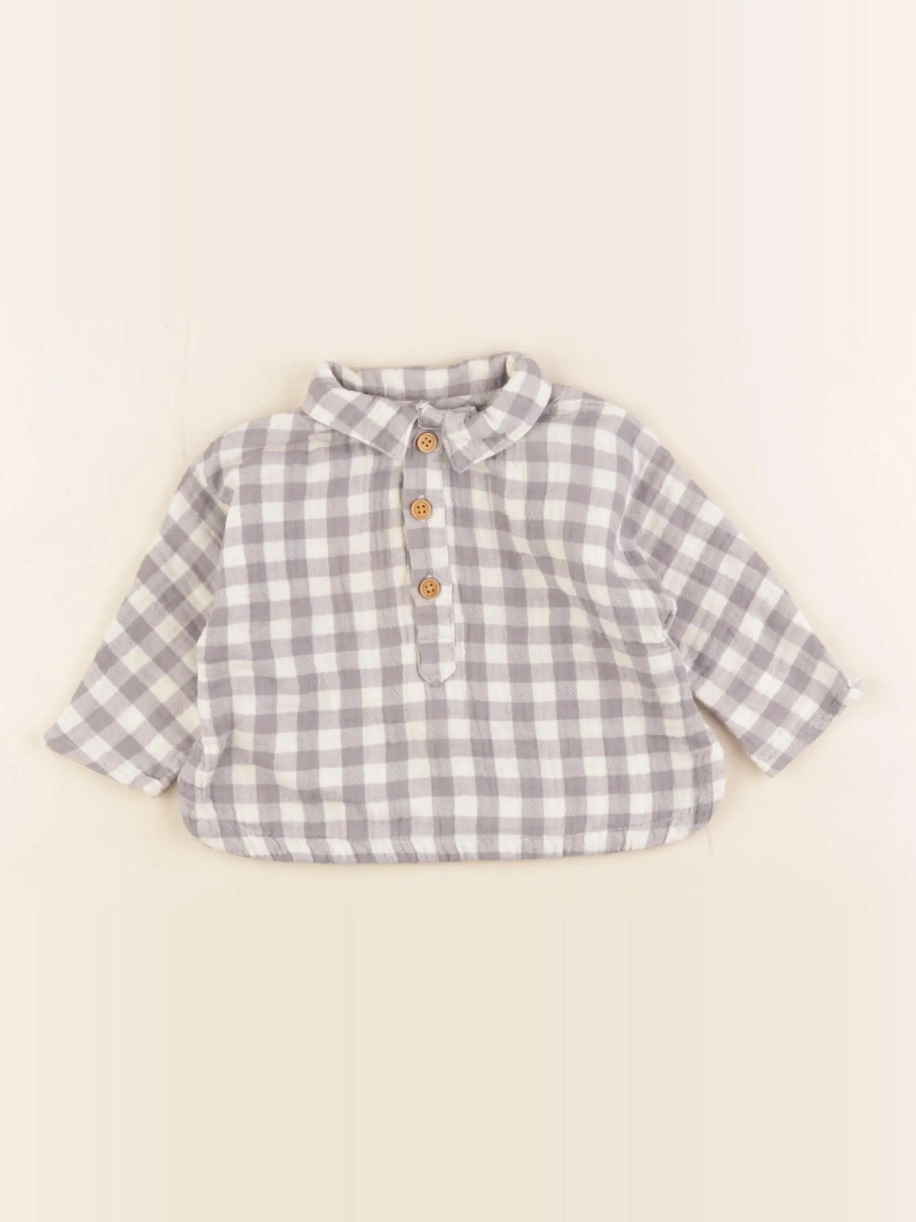 Boutchou - chemise gris - 3 mois