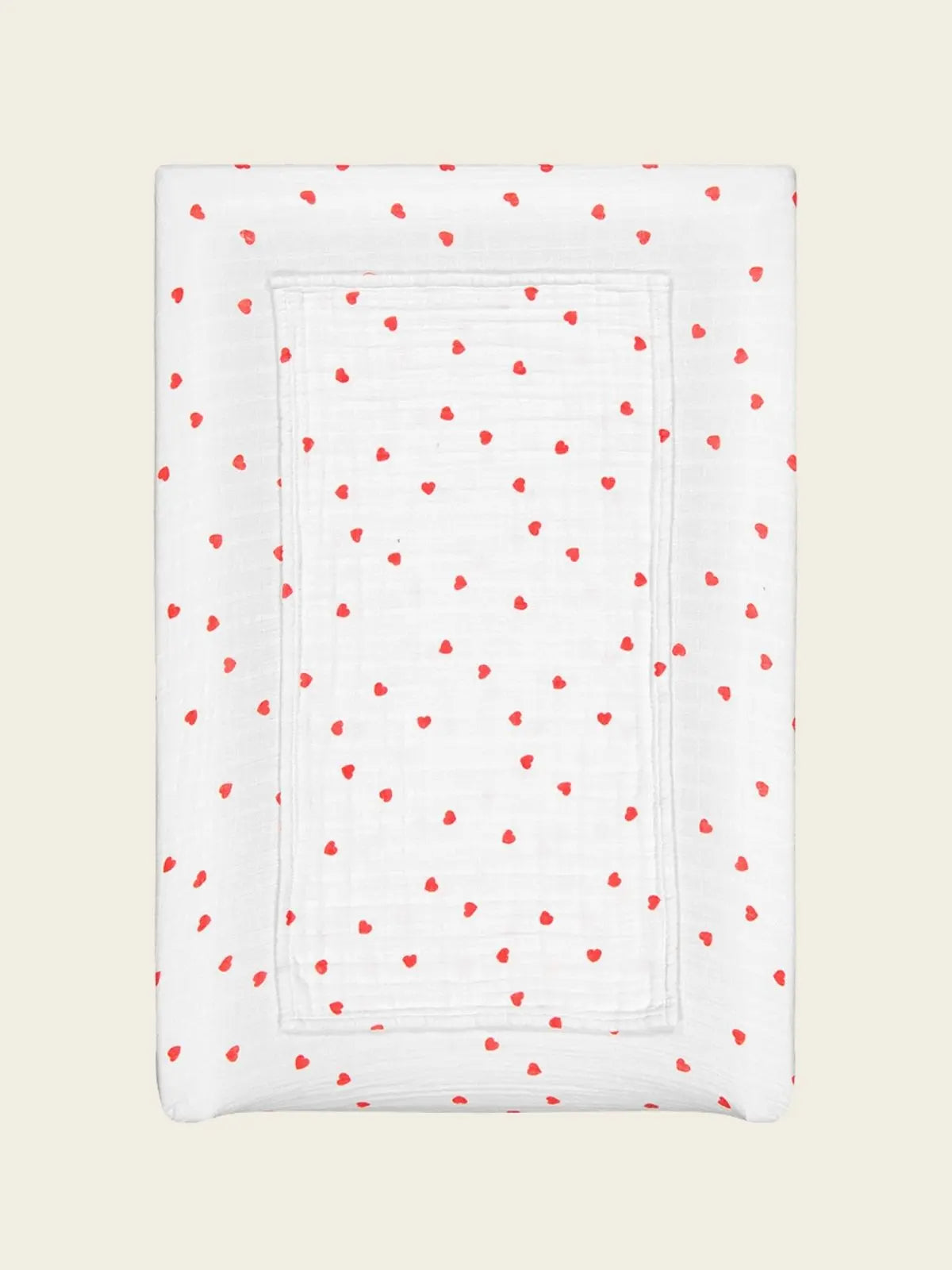 Rose in april - housse de matelas à langer Fanny cœur rouge - TU