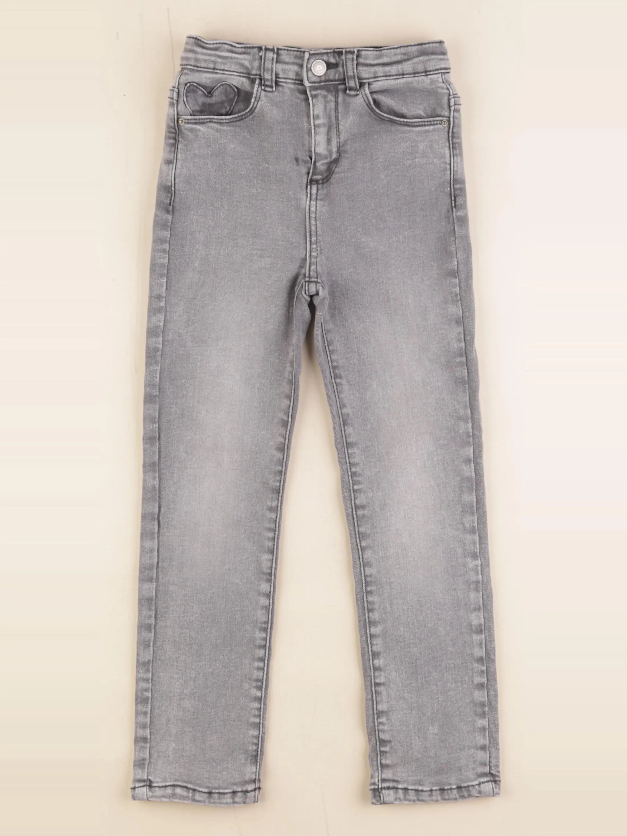 Vertbaudet - jean gris - 7 ans