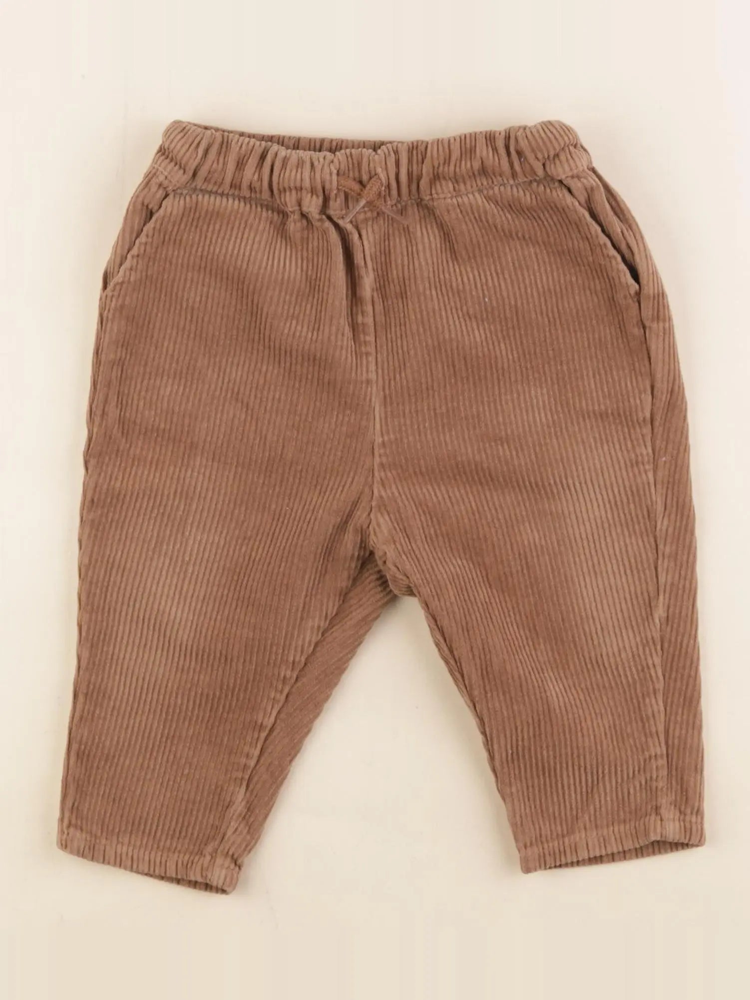 Vertbaudet - pantalon marron - 12 mois